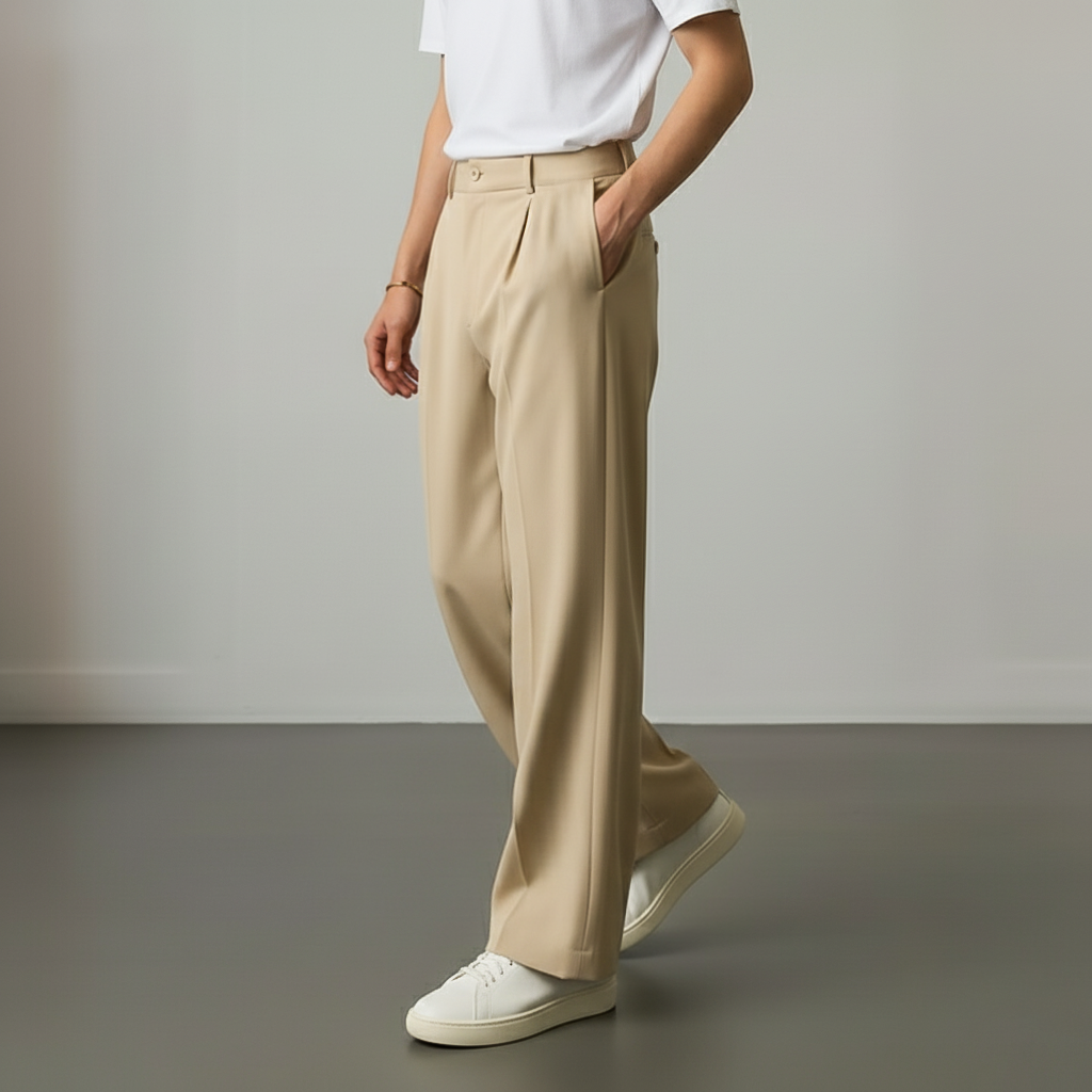 Baggy Formal Pant ( Smooth Beige )