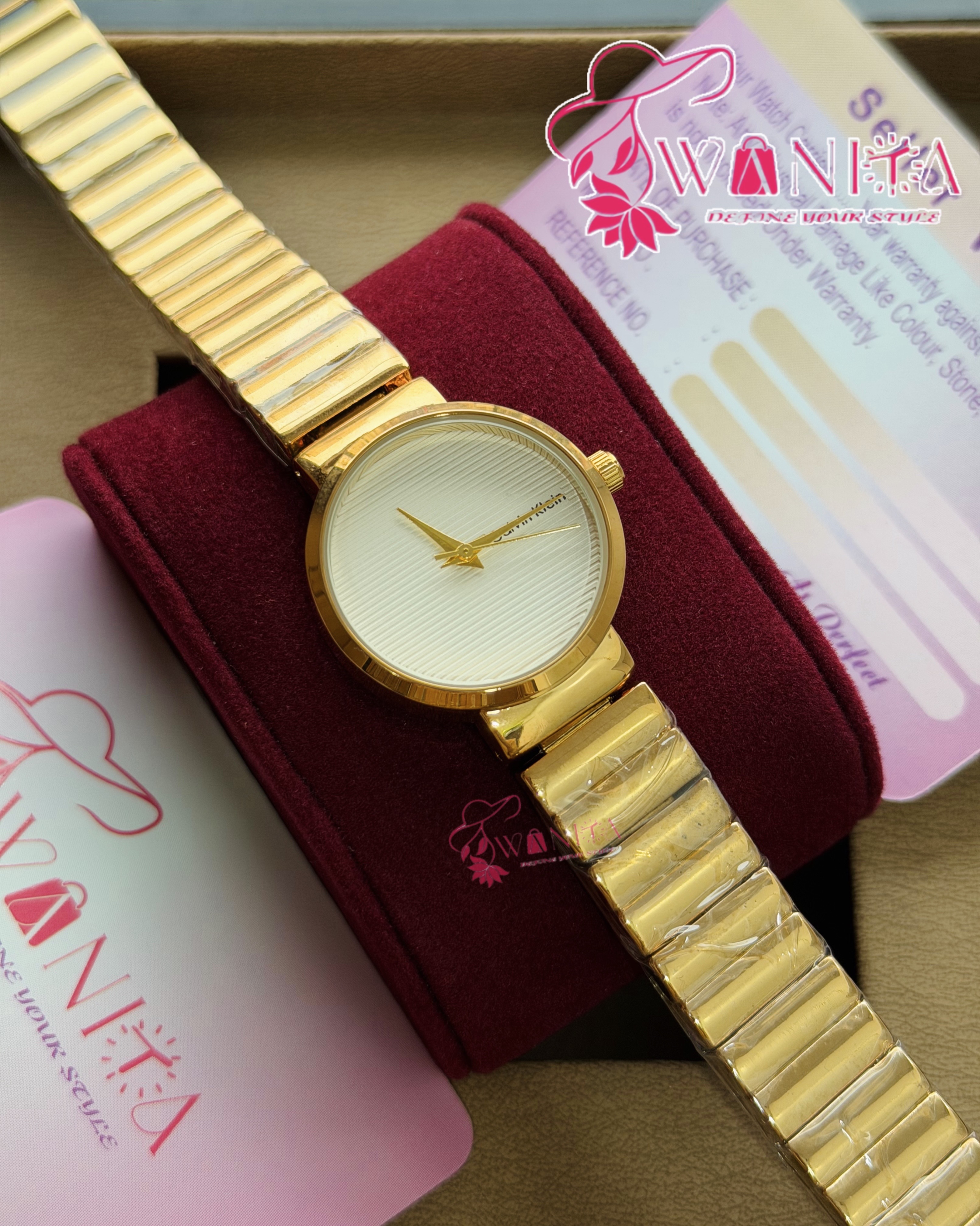 CALVIN KLEIN LADIES WHITE DIAL WATCH