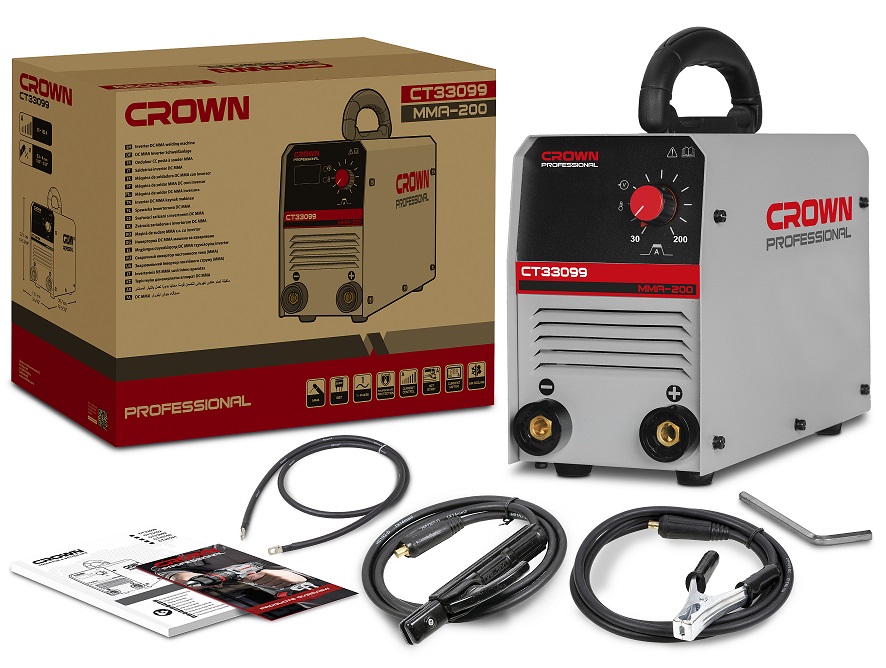 CROWN CT33099 Professional Inverter DC MMA Welding Machine, 160-265V, 30-160A, 2.5-4mm; CT33099