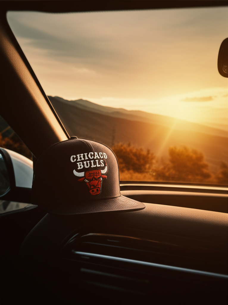 Chicago Bulls Premium Embroidered Cap – Unisex | Black & Ash Color | Streetwear Style Baseball Cap_img_8