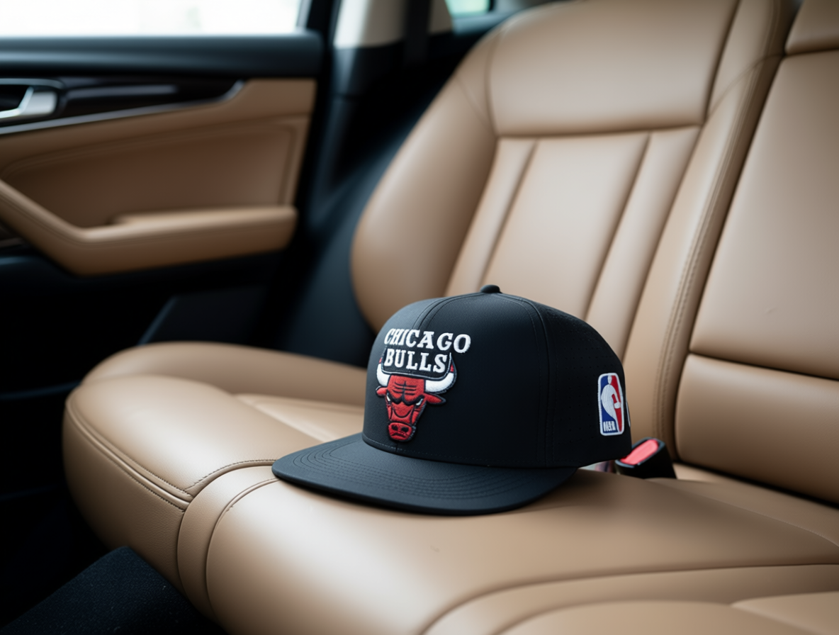 Chicago Bulls Premium Embroidered Cap – Unisex | Black & Ash Color | Streetwear Style Baseball Cap