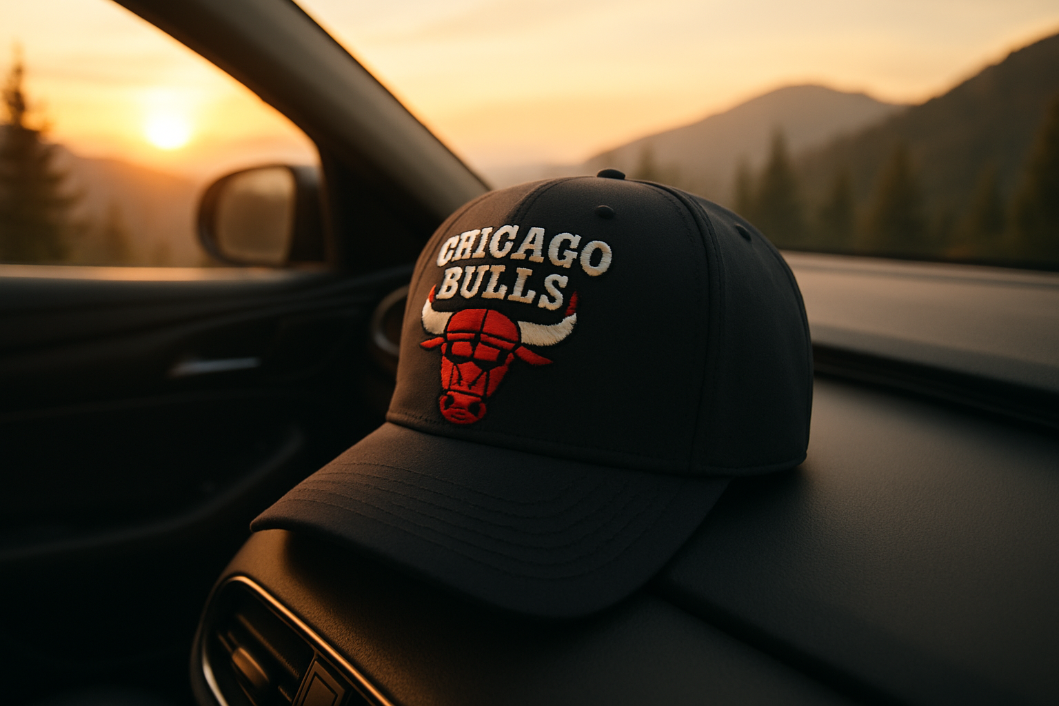 Chicago Bulls Premium Embroidered Cap – Unisex | Black & Ash Color | Streetwear Style Baseball Cap_img_9
