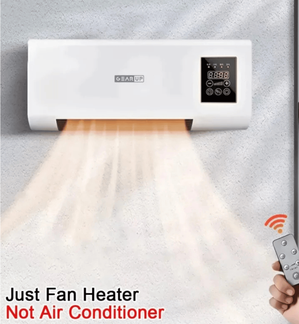 GearUP Remote Controlled AC Style Room Heater – 1800 Watts, Wall or Table Mount
