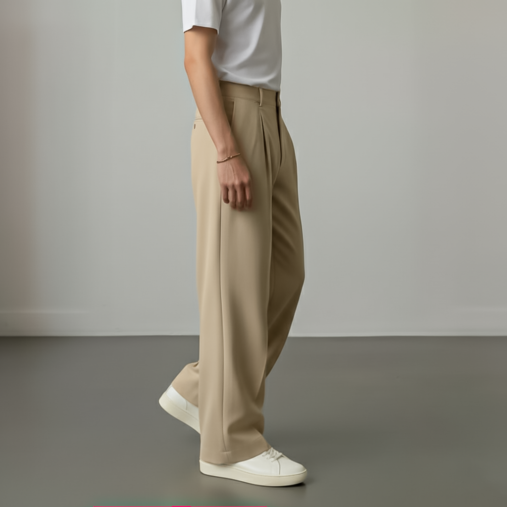 Baggy Formal Pant ( Smooth Beige )_img_2
