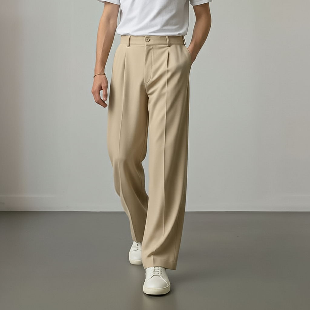 Baggy Formal Pant ( Smooth Beige )_img_1