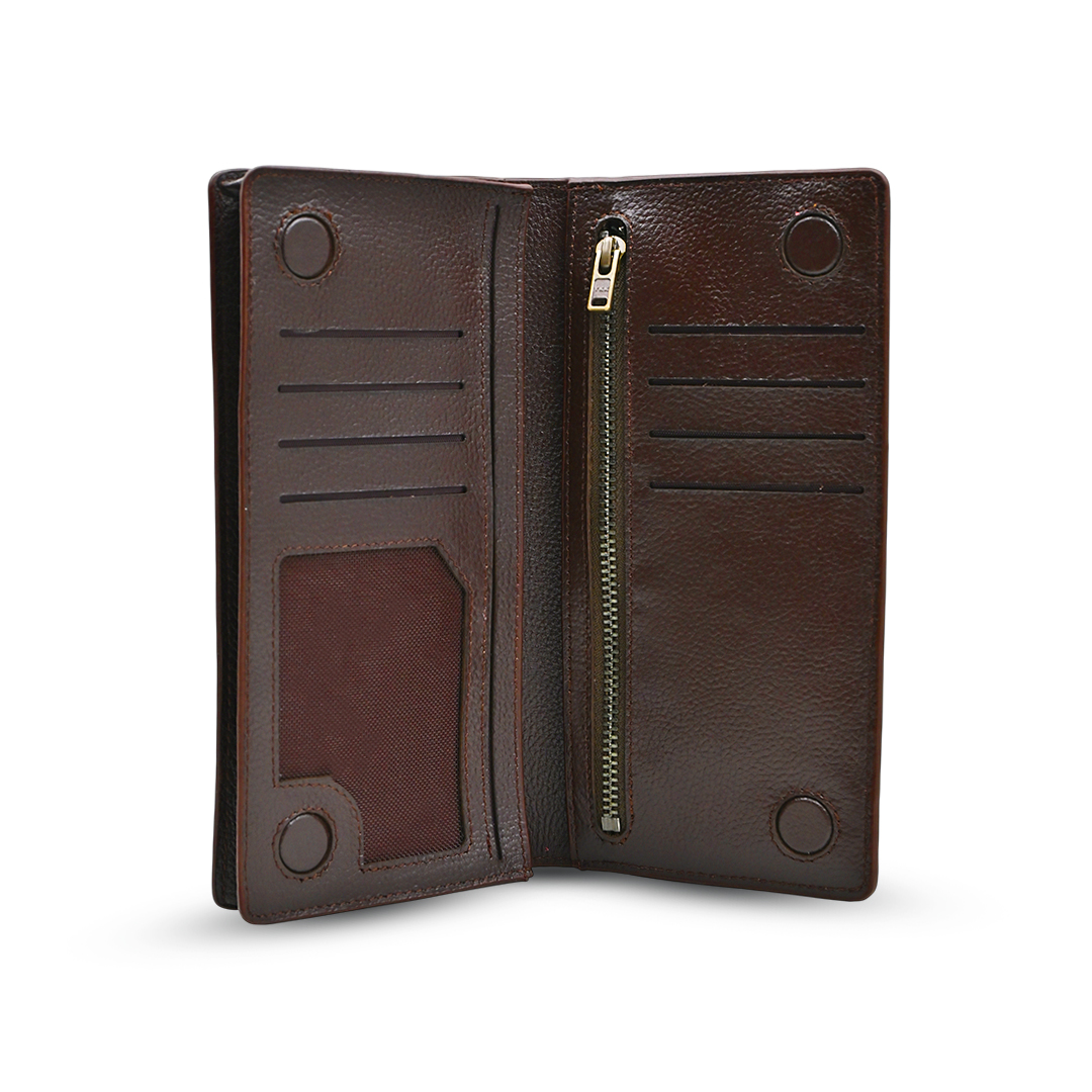 ProX High Quality Original Cow Leather Wallet_PW-2715 Dark Coffee_img_2