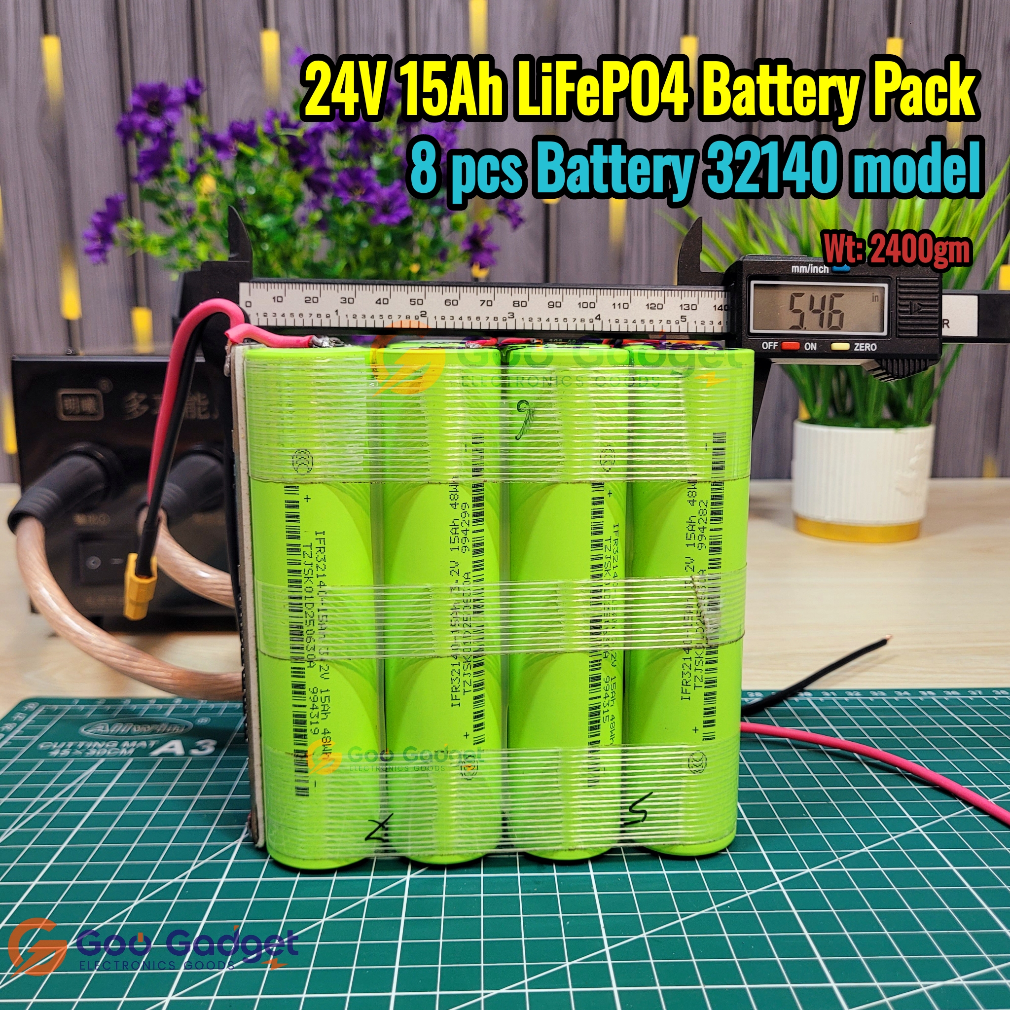 24V 15000mAh LiFePO4 Battery Pack with 8S 30A BMS | IFR32140 Grade-A Cells | High-Power 24V Pack_img_5