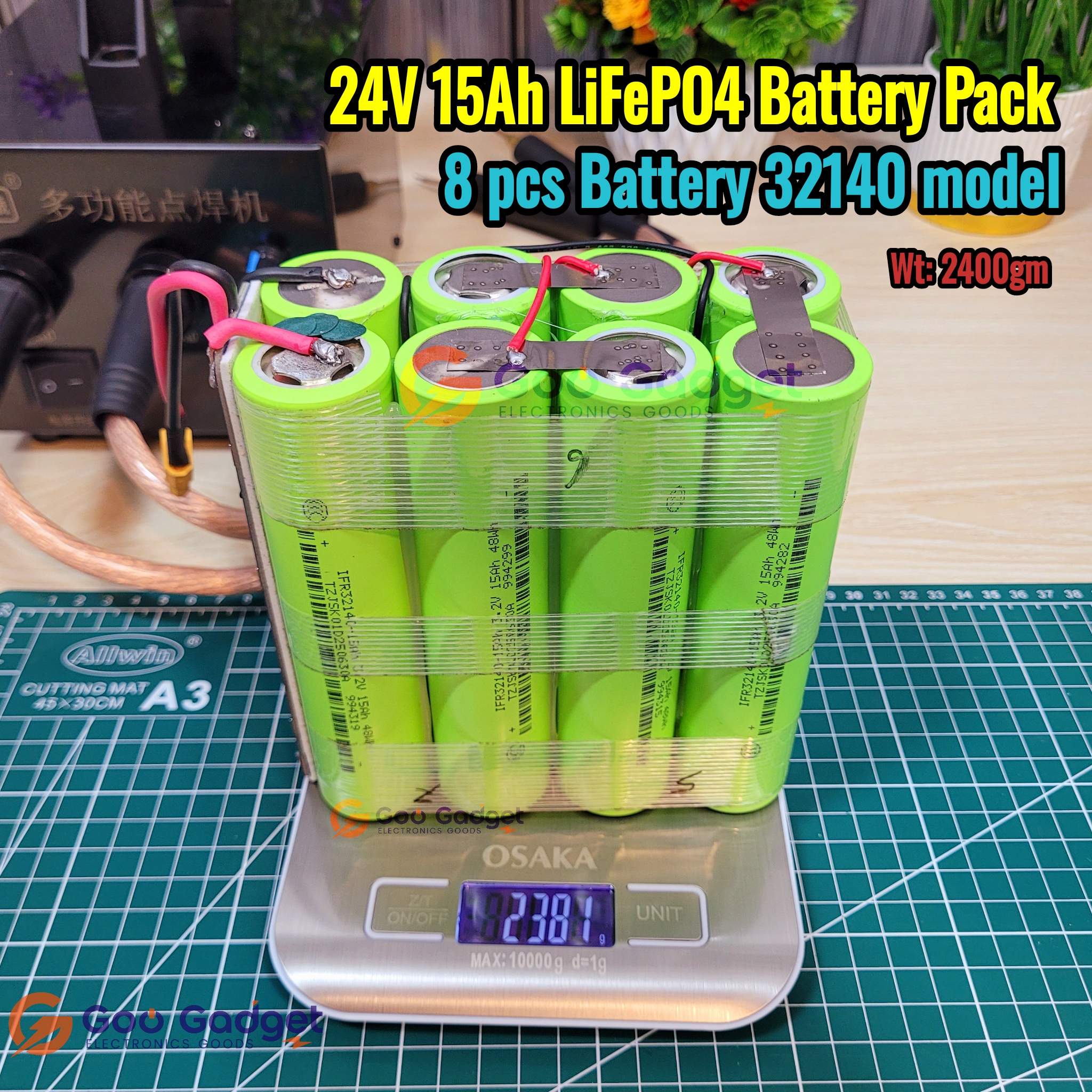 24V 15000mAh LiFePO4 Battery Pack with 8S 30A BMS | IFR32140 Grade-A Cells | High-Power 24V Pack_img_6