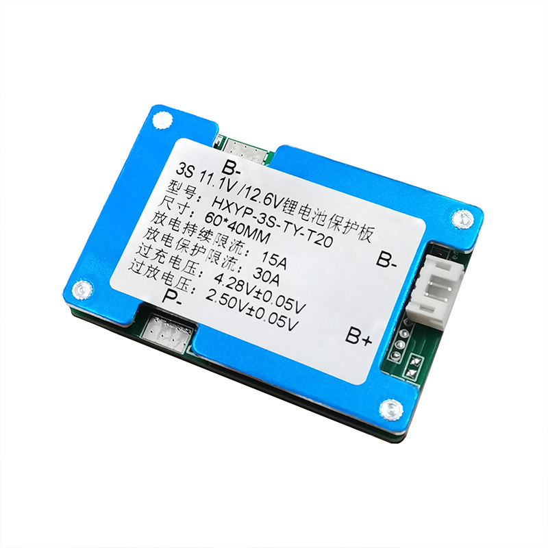 3S 15A 11.1V / 12.6V Li-ion BMS Protection Board | HXYP-3S-TY-T20 Lithium Battery Charging & Discharge Protection Module
