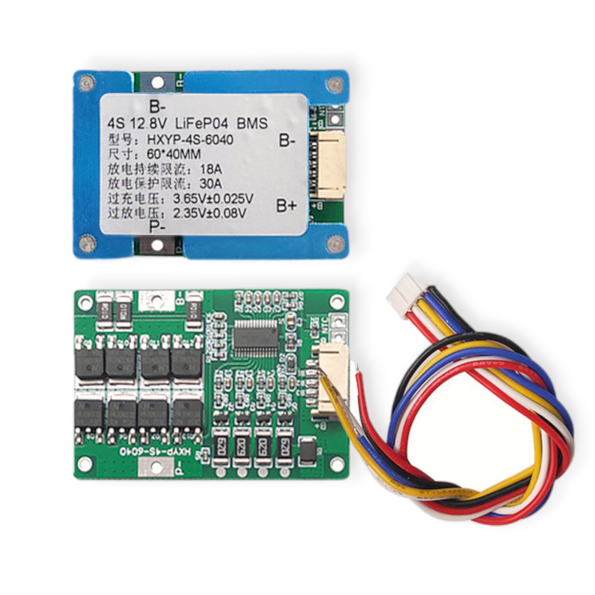 4S 18A 12.8V / 14.4V LiFePO4 BMS Protection Board | HXYP-4S-6040 4 Cell Lithium Iron Phosphate Battery Management System