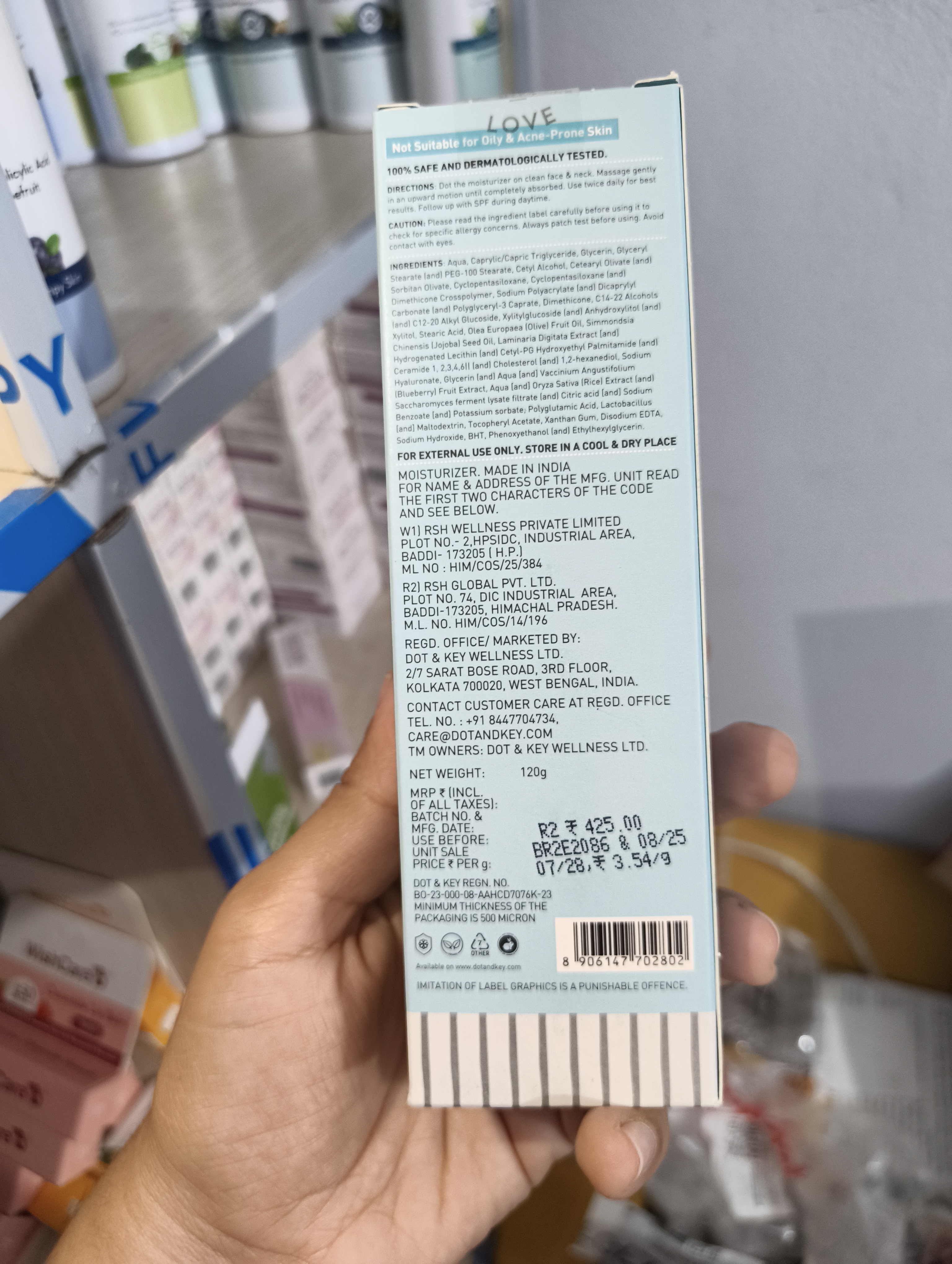 Dot & Key Ceramides & Hyaluronic Barrier Repair Moisturizer pH 5.5 - 120g_img_2