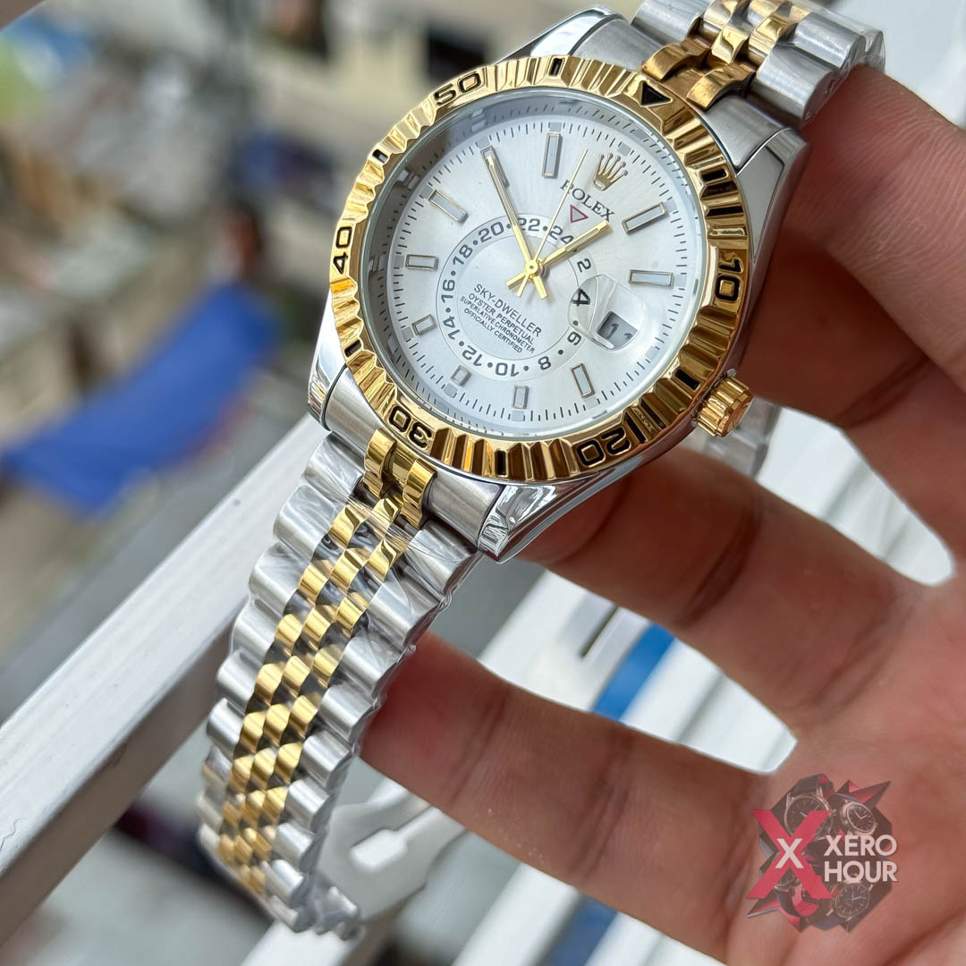 Rolex Sky Deweller AA Grade | Dual Tone | White Watch phase_img_4
