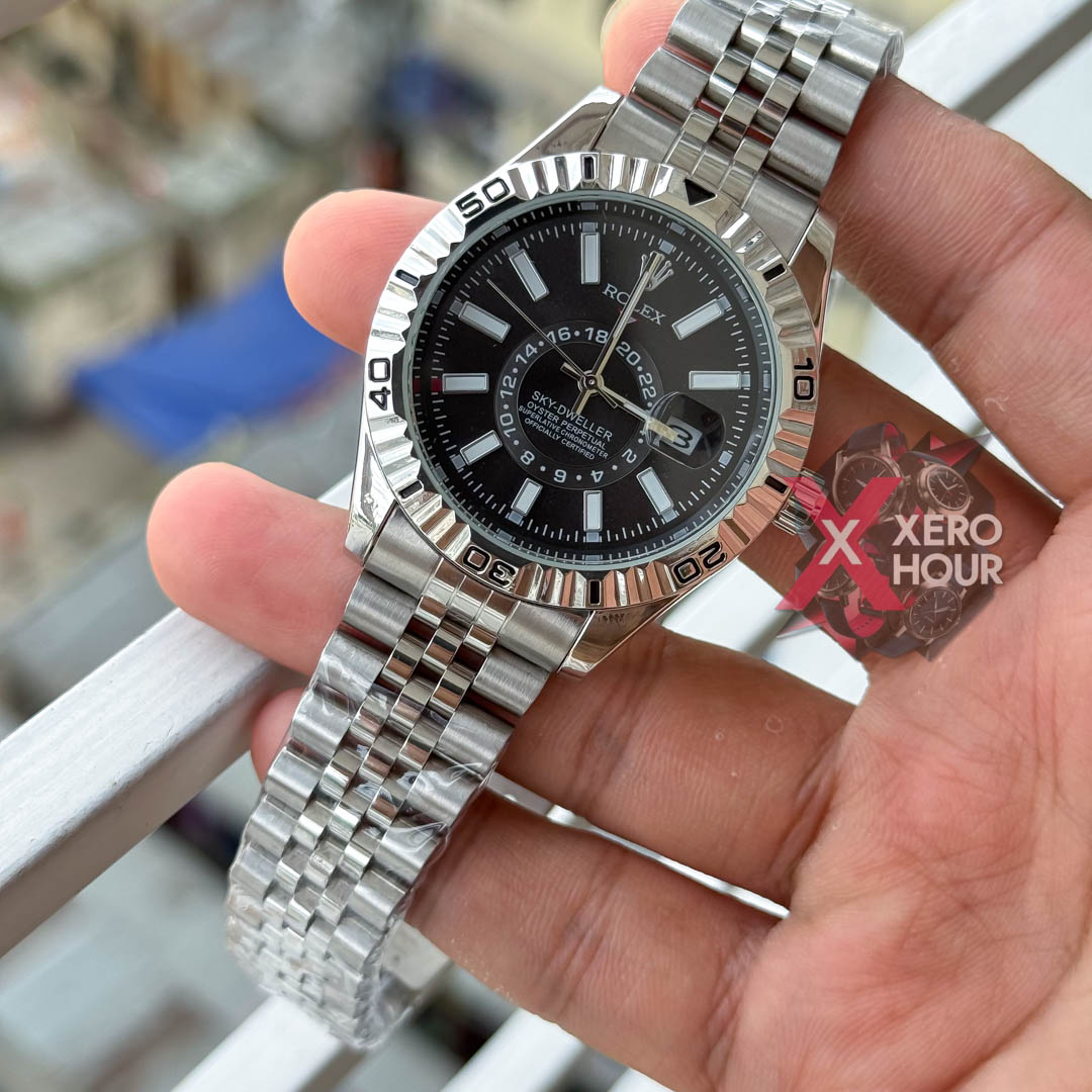 Rolex Sky Dweller AA Grade | Single Tone | Black watch phase