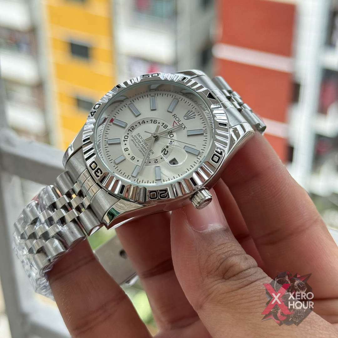 Rolex Sky Dweller AA Grade | Single Tone | White Dial_img_1