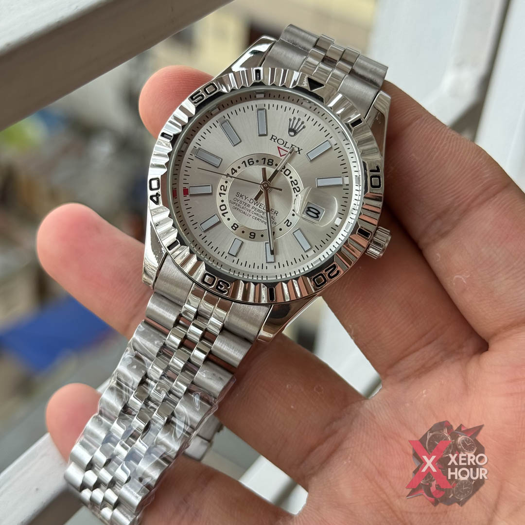 Rolex Sky Dweller AA Grade | Single Tone | White Dial_img_3