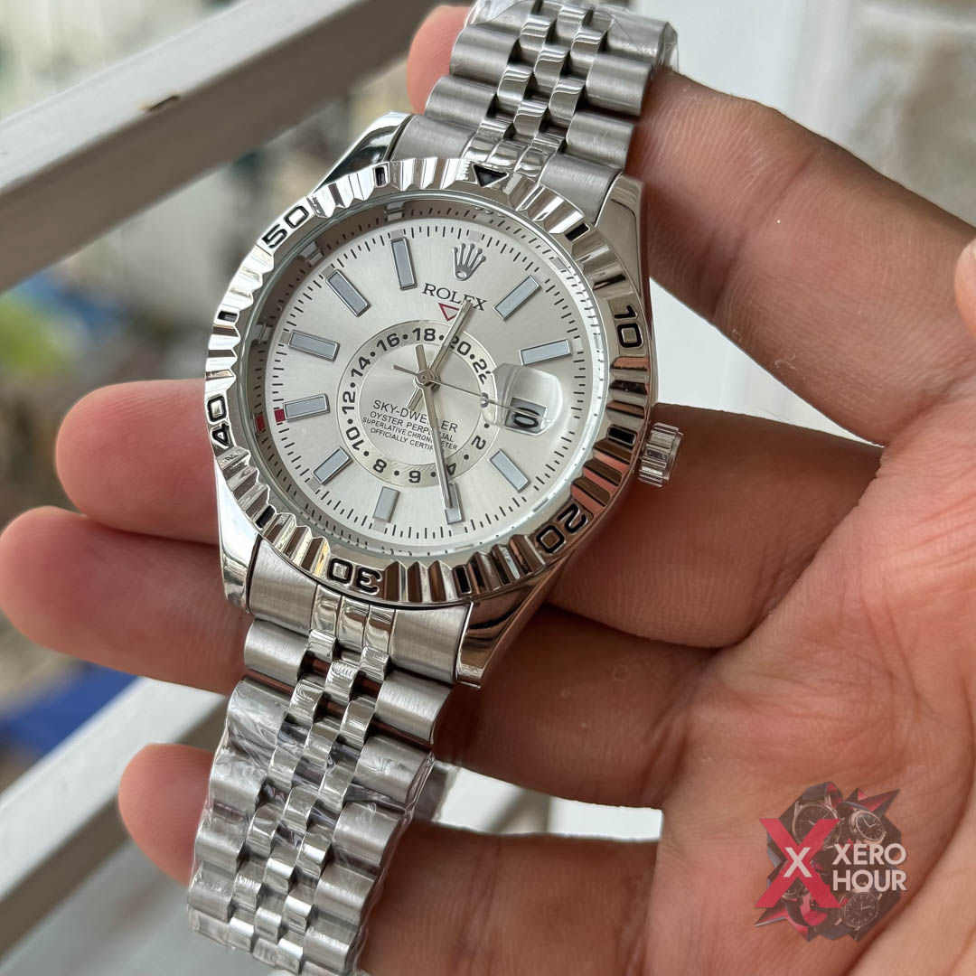 Rolex Sky Dweller AA Grade | Single Tone | White Dial_img_4