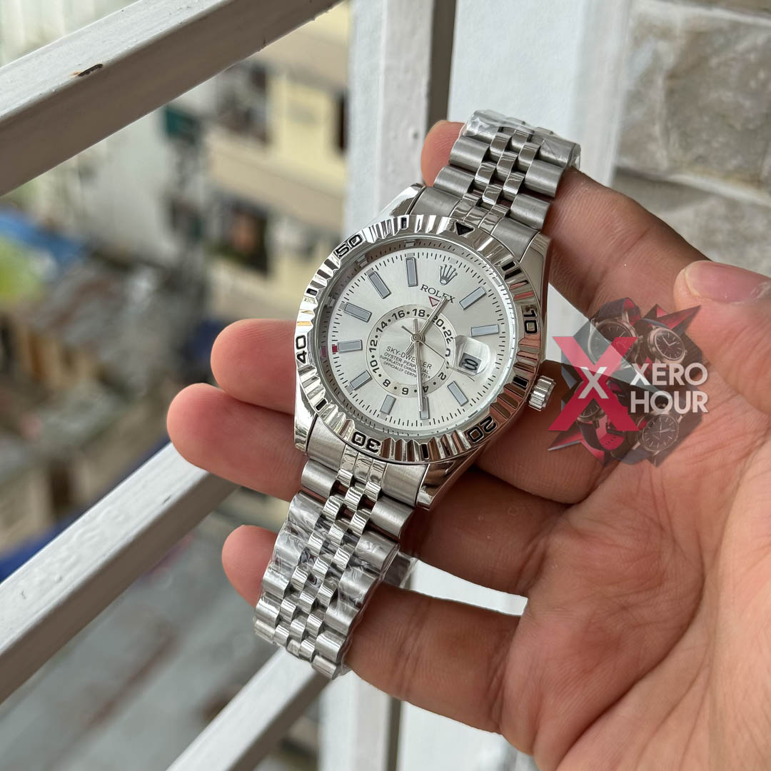 Rolex Sky Dweller AA Grade | Single Tone | White Dial_img_5