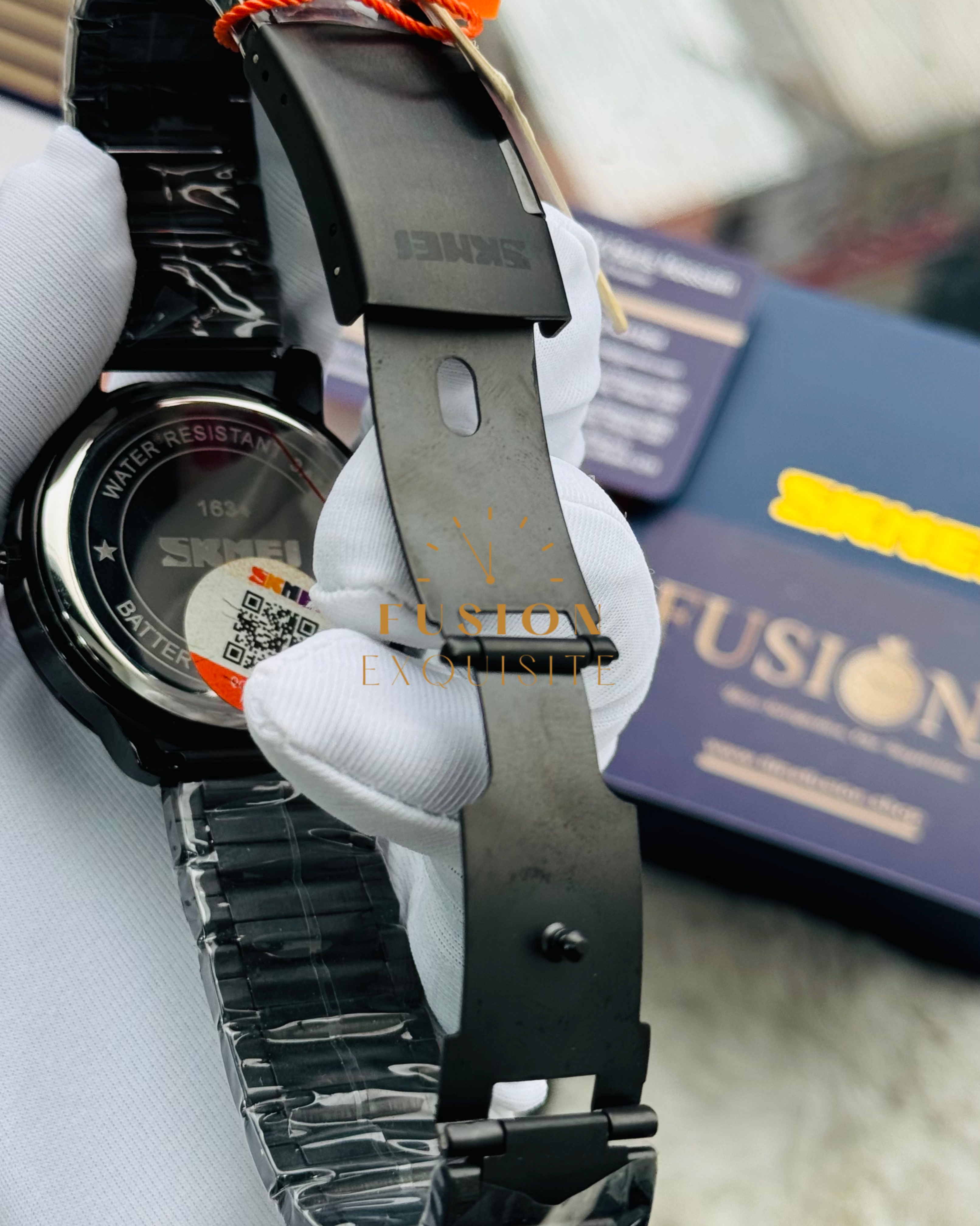 SKMEI Original Car Rim Black Color 1634 Model Watch_img_3