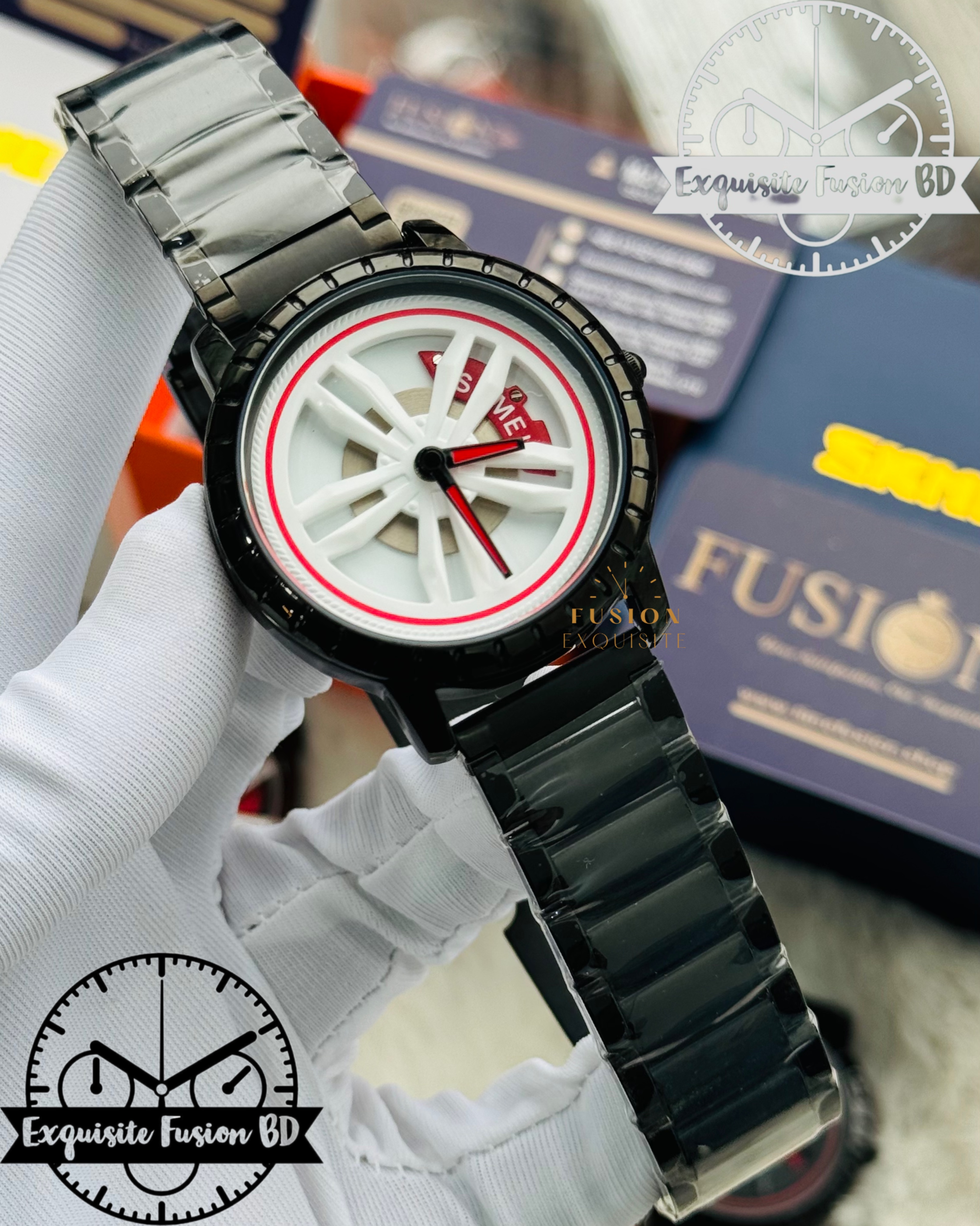 SKMEI Original Car Rim White Color 1634 Model Watch