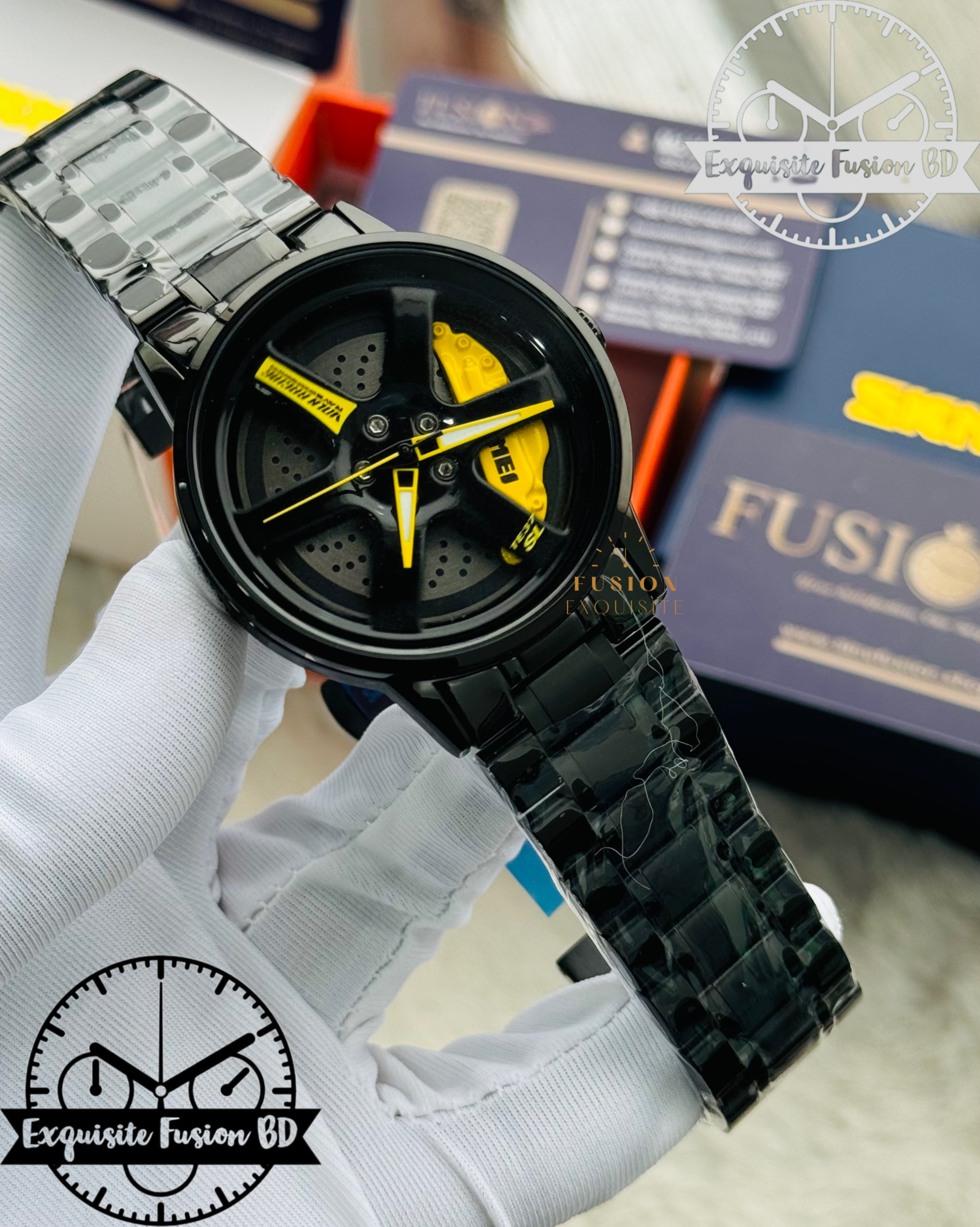 SKMEI Original Car Rim Yellow Color 1787 Model Watch