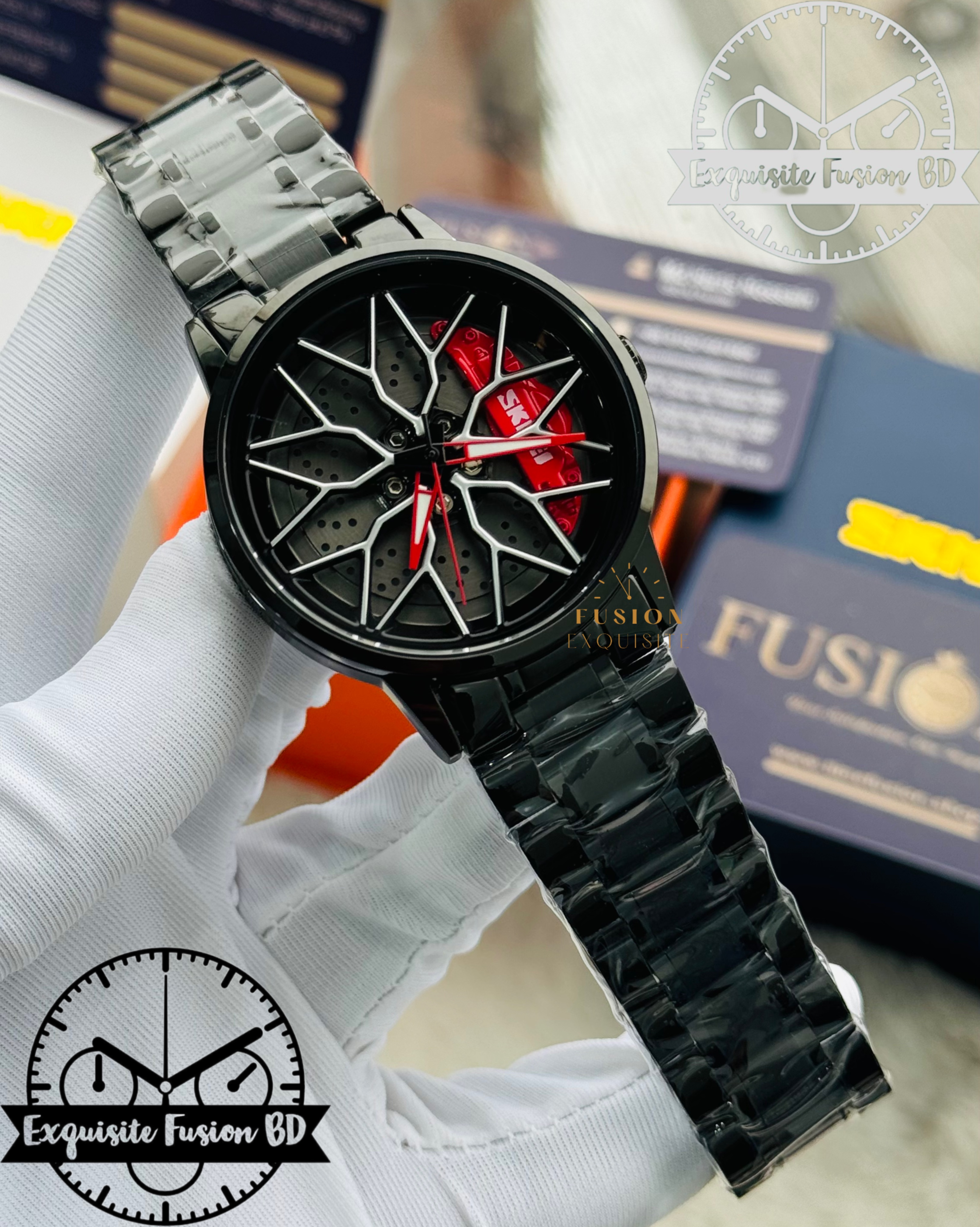 SKMEI Original Car Rim BMW Red Color 1990 Model Watch