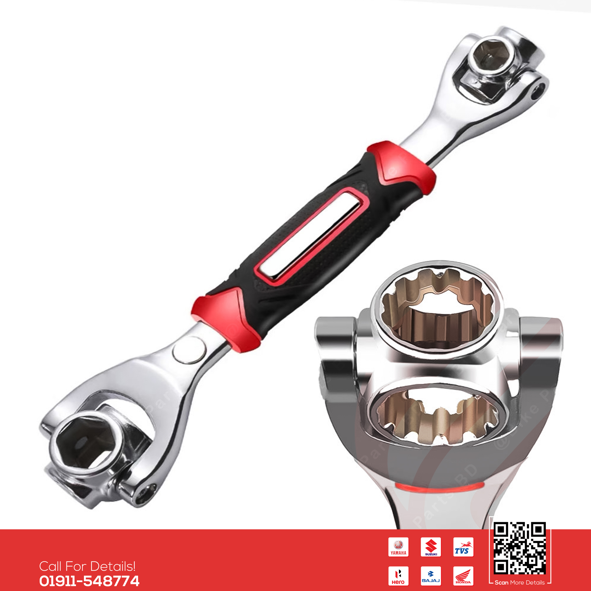 Magic Tools Bolts Wrench For Motorcycle Repair 360 Degree Rotation Spanner Universal Wrench._img_2