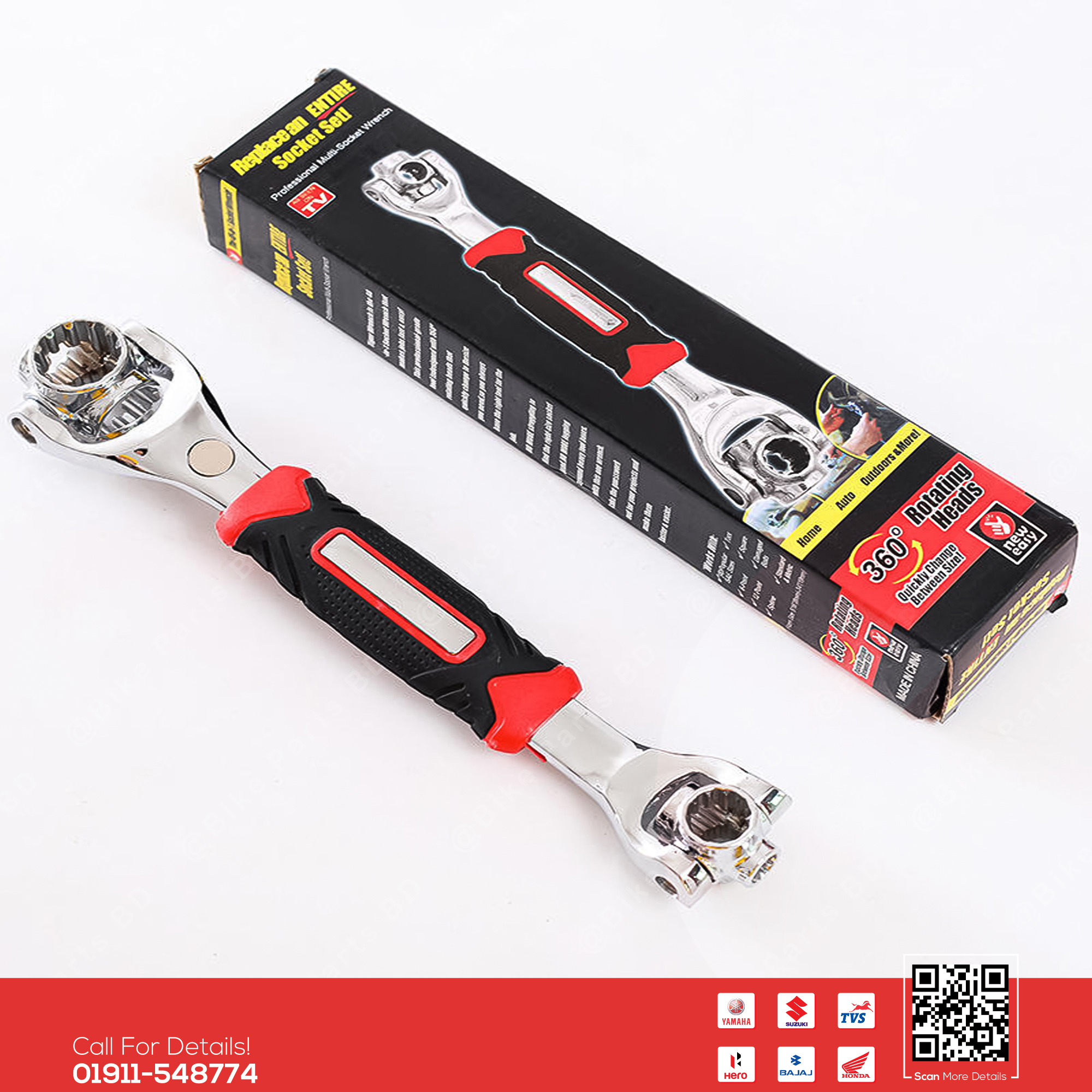 Magic Tools Bolts Wrench For Motorcycle Repair 360 Degree Rotation Spanner Universal Wrench._img_3