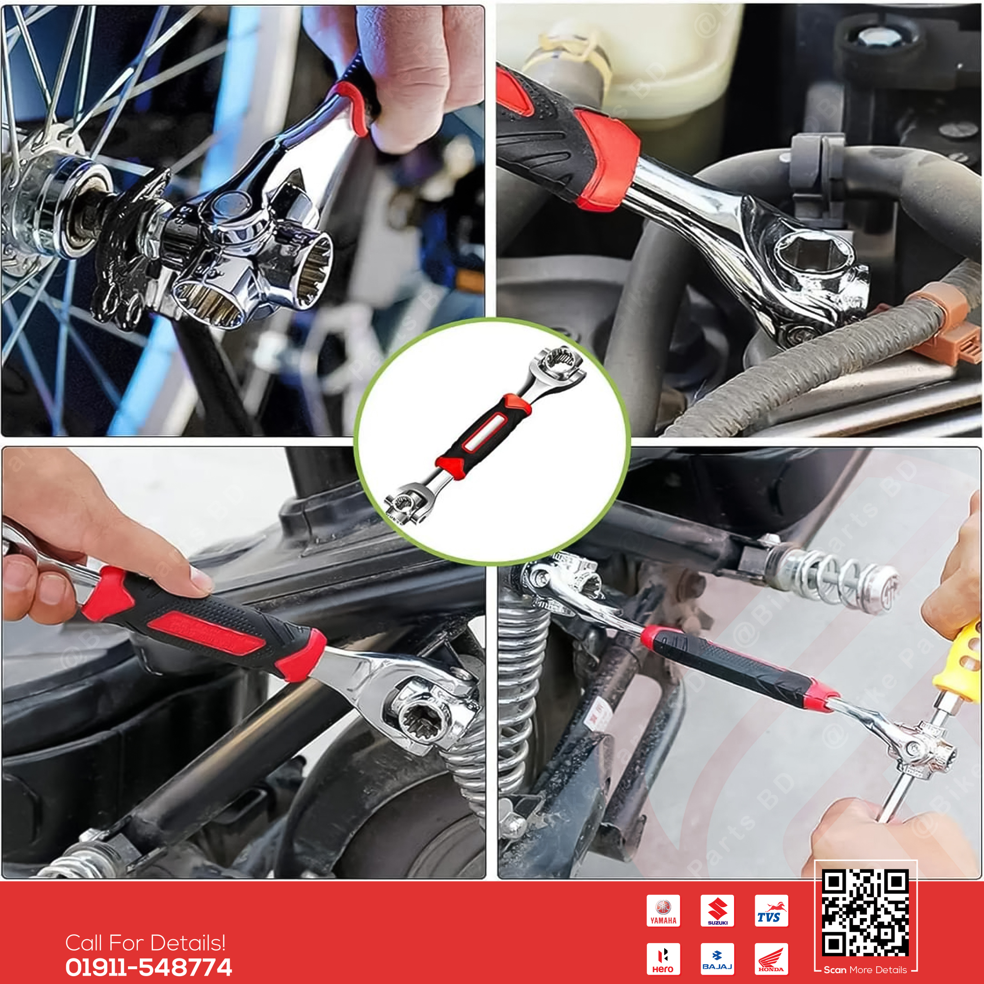 Magic Tools Bolts Wrench For Motorcycle Repair 360 Degree Rotation Spanner Universal Wrench._img_9