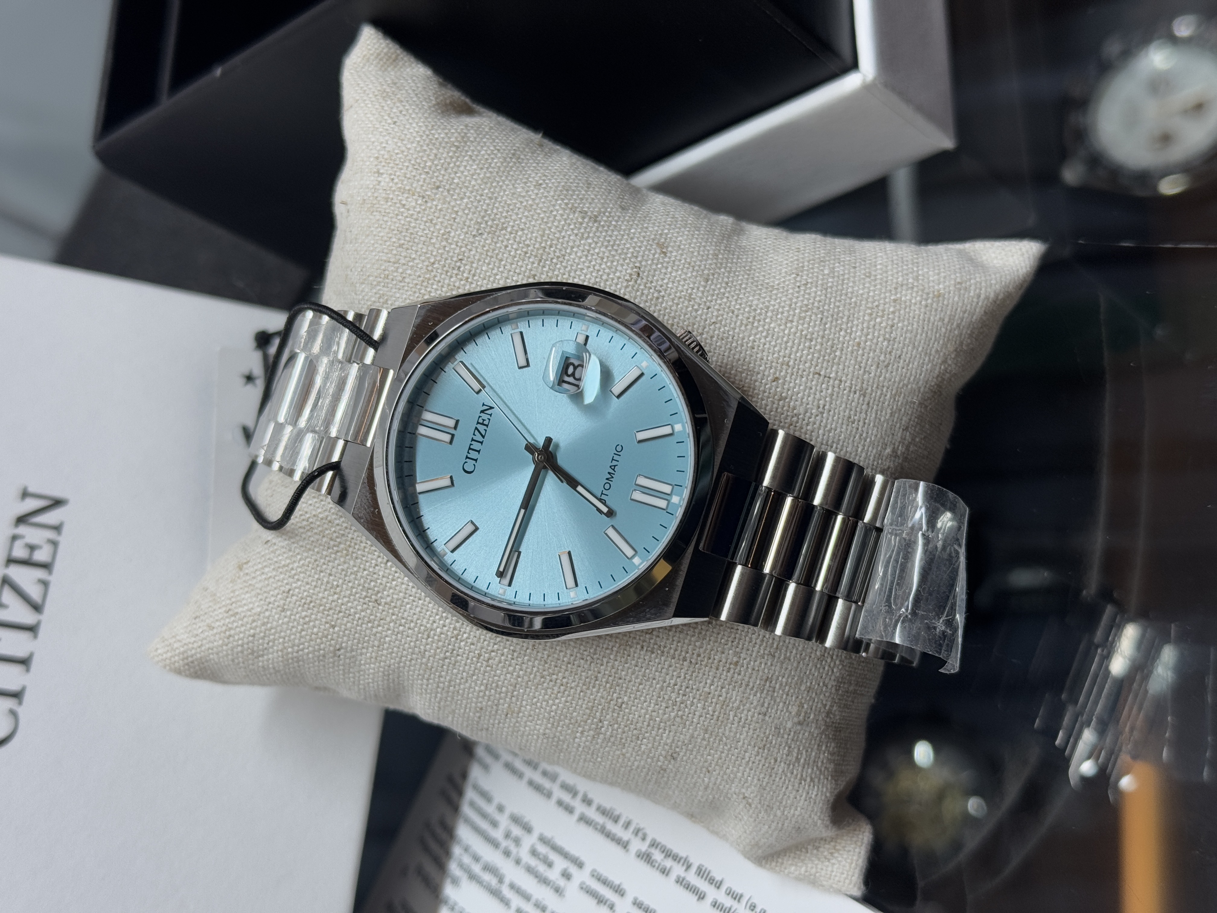 Citizen Tsuyosa NJ0151‑88M Men’s 40 mm Automatic – Tiffany Blue Dial & Stainless Bracelet