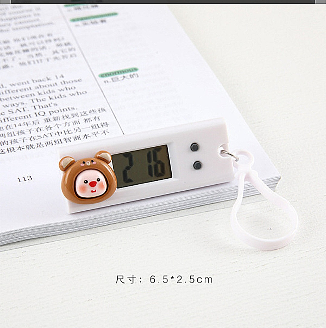 Cartoon cute small hanging watch mini portable electronic clock student exam class schedule clock timer_img_7