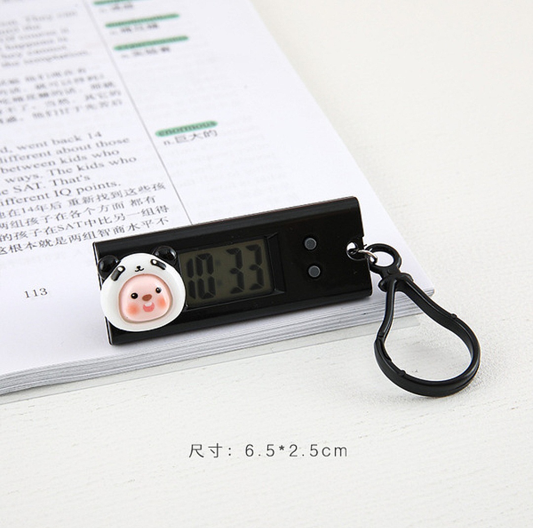 Cartoon cute small hanging watch mini portable electronic clock student exam class schedule clock timer_img_9