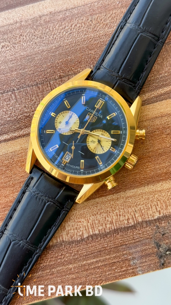 Tag heuer AAA grade | Black belt Sunflower Gold Body | Quartz movement