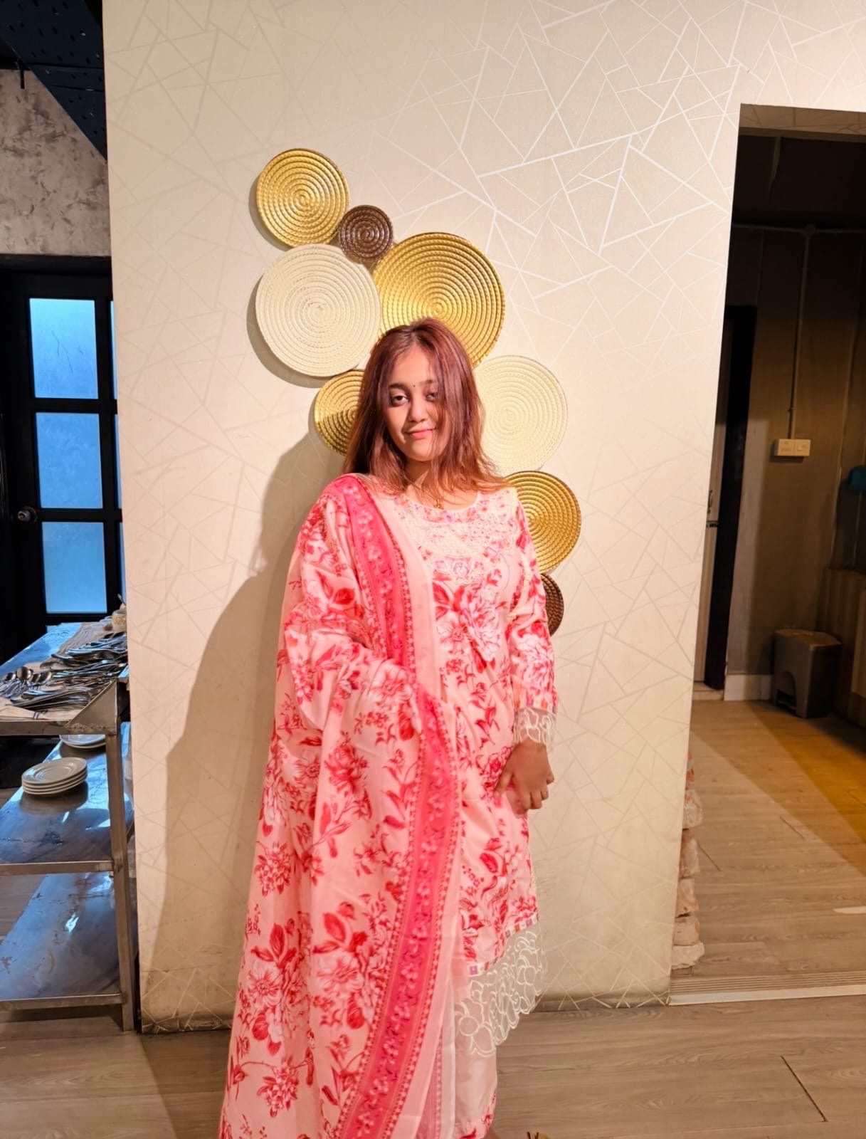 Elegant Printed AC Cotton 3-Piece Suit | Pakistani Inspired Design - Image 2