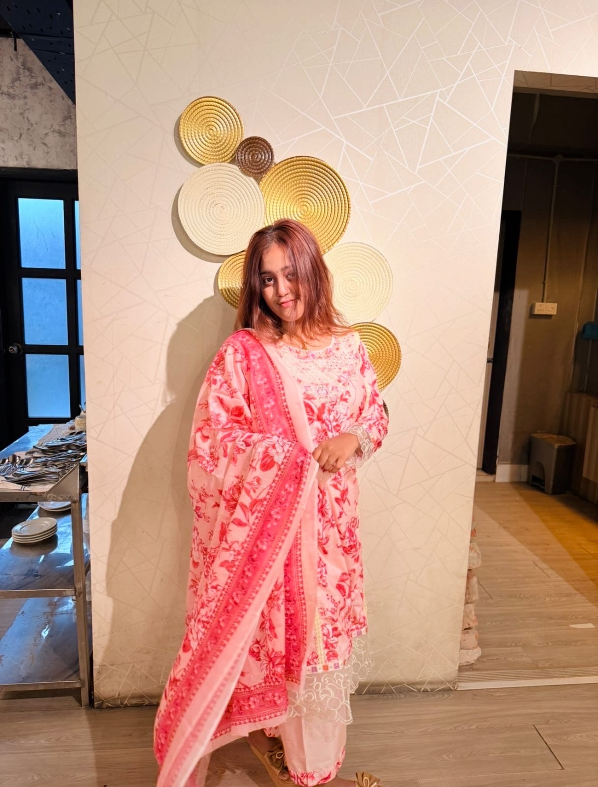 Elegant Printed AC Cotton 3-Piece Suit | Pakistani Inspired Design - Image 5