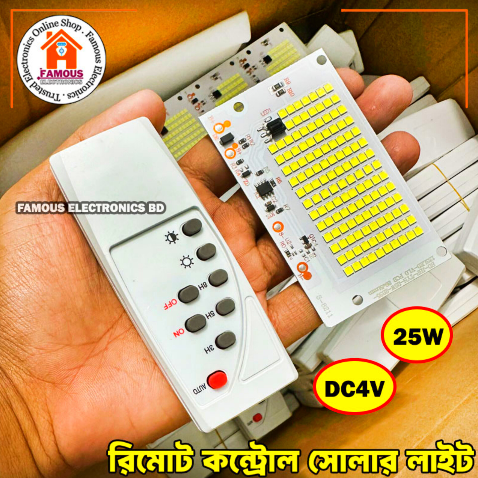 3.7V 25W Led Light with Remote Control high quality Led Light Solar Light Control System (Battery Not Included)_img_0