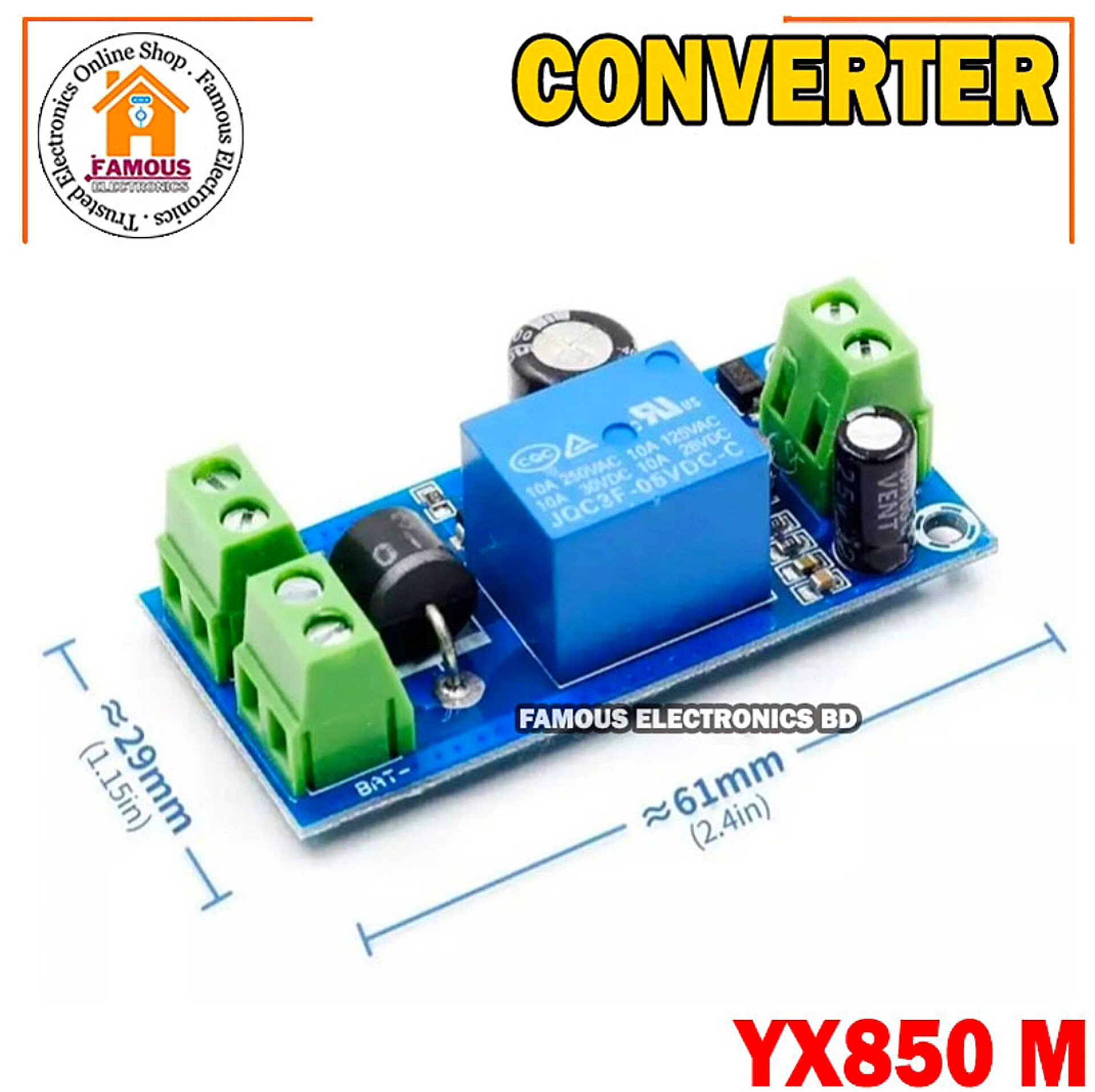 YX850 Power Failure Automatic Switching Standby Li-ion Lithium Module - 5V-48V Universal Emergency Converter JY-850 - Reliable Backup Power_img_2