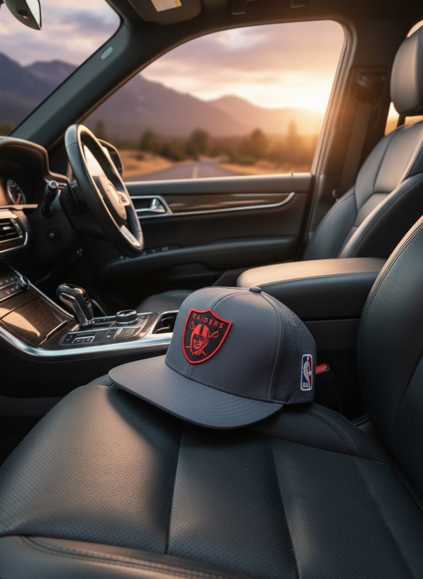 Premium Raiders Cap – Midnight Onyx / Arctic Navy / Urban Smoke | Embroidered Shield Logo | Unisex Sports Hat By Brandz X_img_0