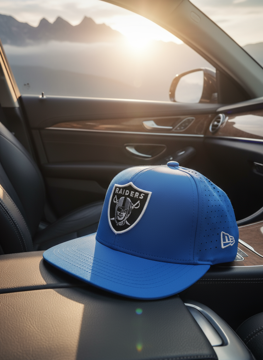 Premium Raiders Cap – Midnight Onyx / Arctic Navy / Urban Smoke | Embroidered Shield Logo | Unisex Sports Hat By Brandz X_img_3