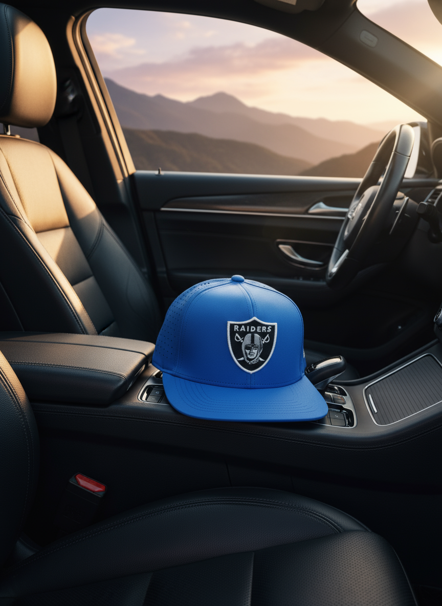 Premium Raiders Cap – Midnight Onyx / Arctic Navy / Urban Smoke | Embroidered Shield Logo | Unisex Sports Hat By Brandz X_img_4