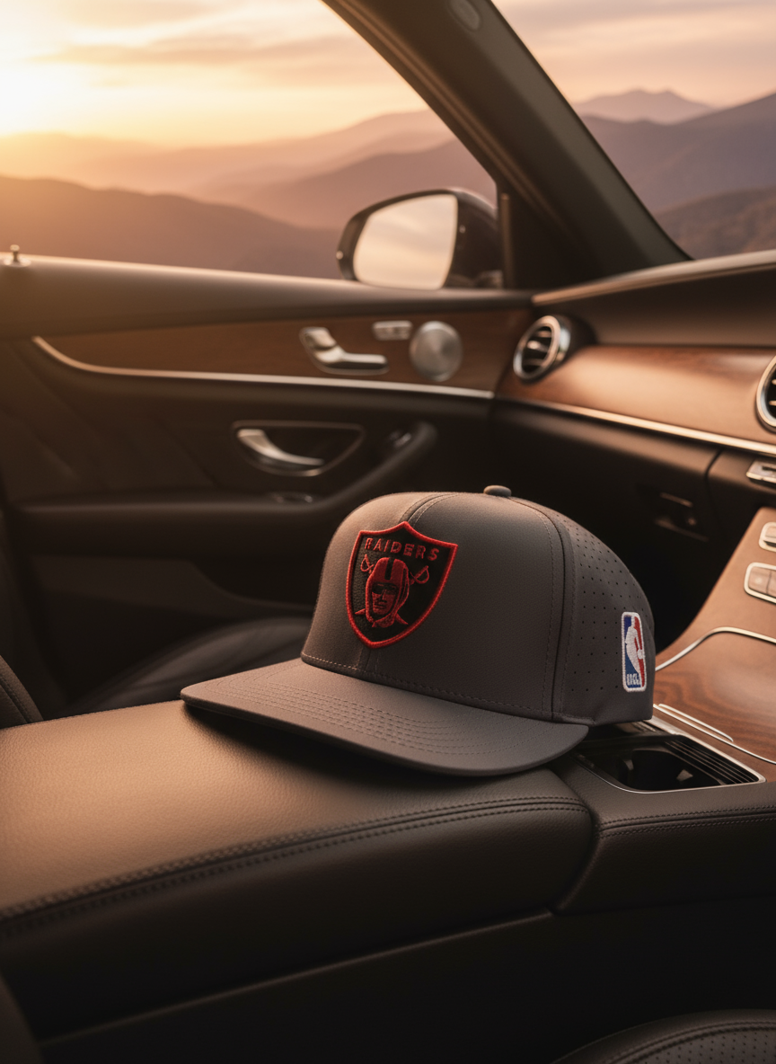 Premium Raiders Cap – Midnight Onyx / Arctic Navy / Urban Smoke | Embroidered Shield Logo | Unisex Sports Hat By Brandz X_img_6