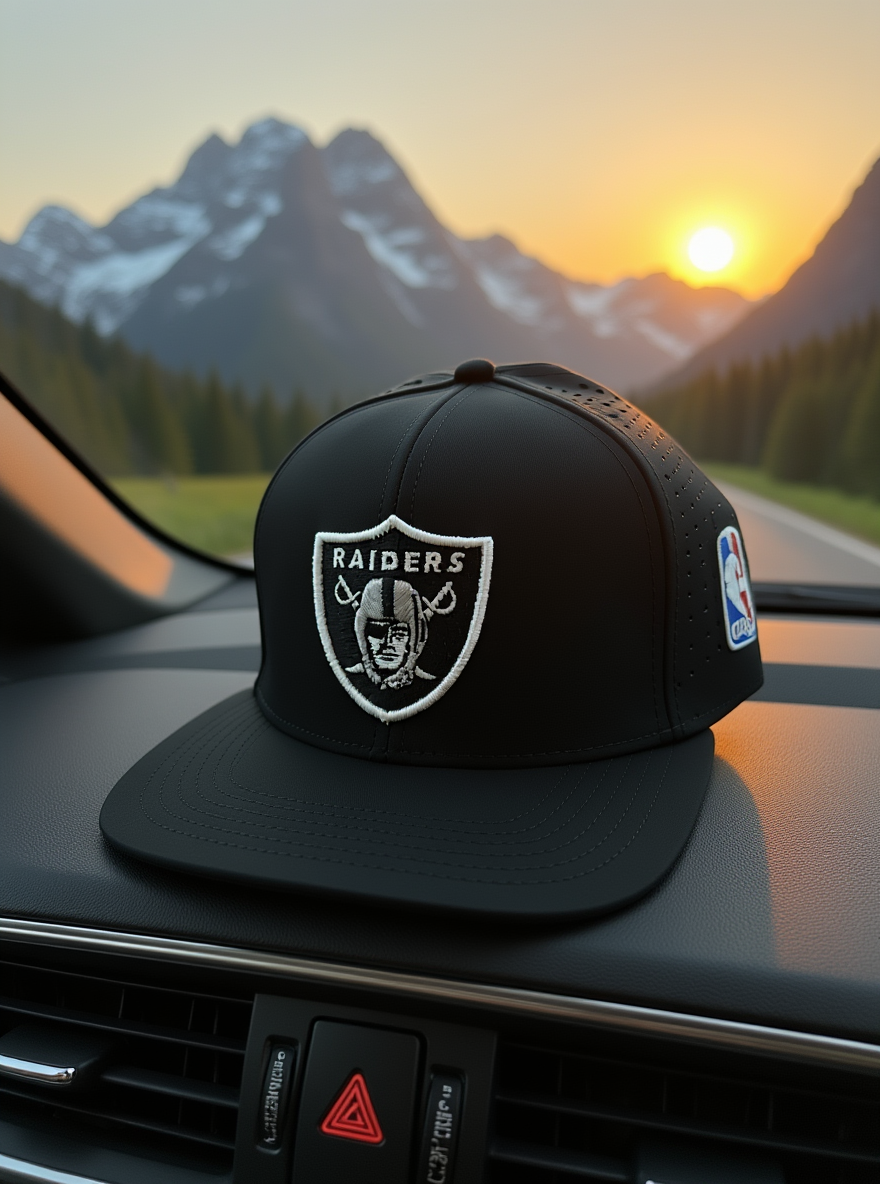 Premium Raiders Cap – Midnight Onyx / Arctic Navy / Urban Smoke | Embroidered Shield Logo | Unisex Sports Hat By Brandz X