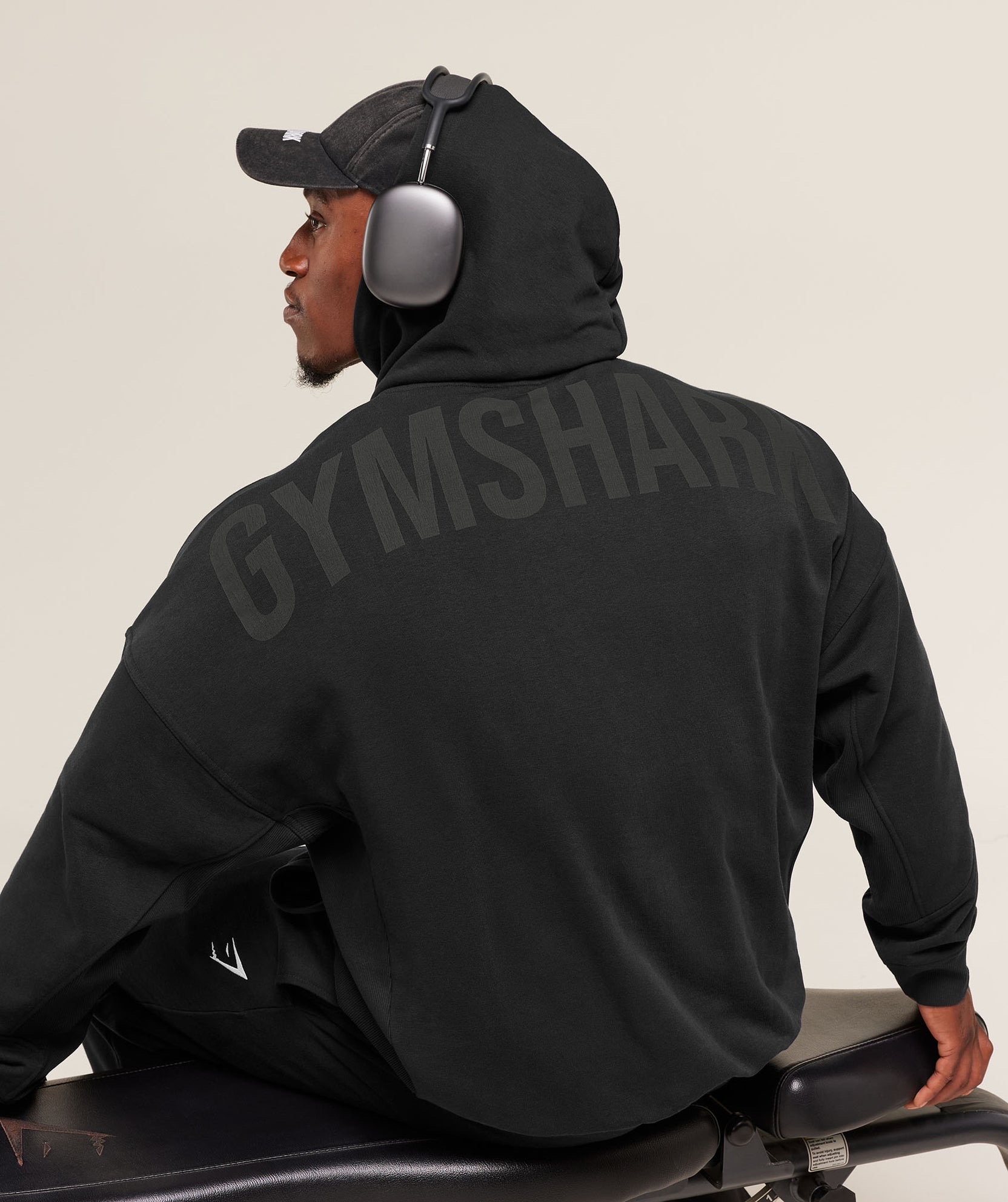 Gymshark Oversized Hoodie Black Print_img_4