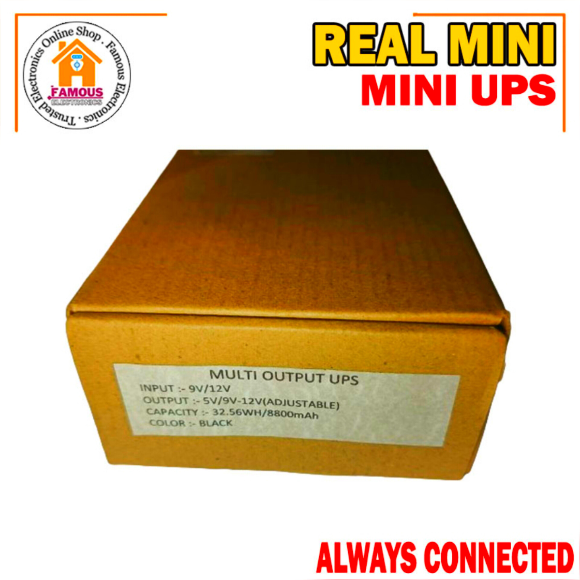 Real Mini UPS 8800 mAh DC UPS for Router, Onu, CC Camera 9 12 Volt Output_img_3