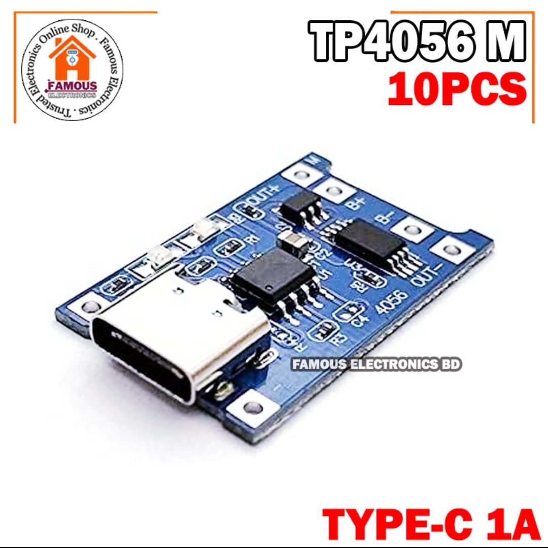 10PCS TP4056 Type-C USB 5V 1A 18650 Lithium Battery Charger Module Charging Board with Dual Protection Functions_img_3