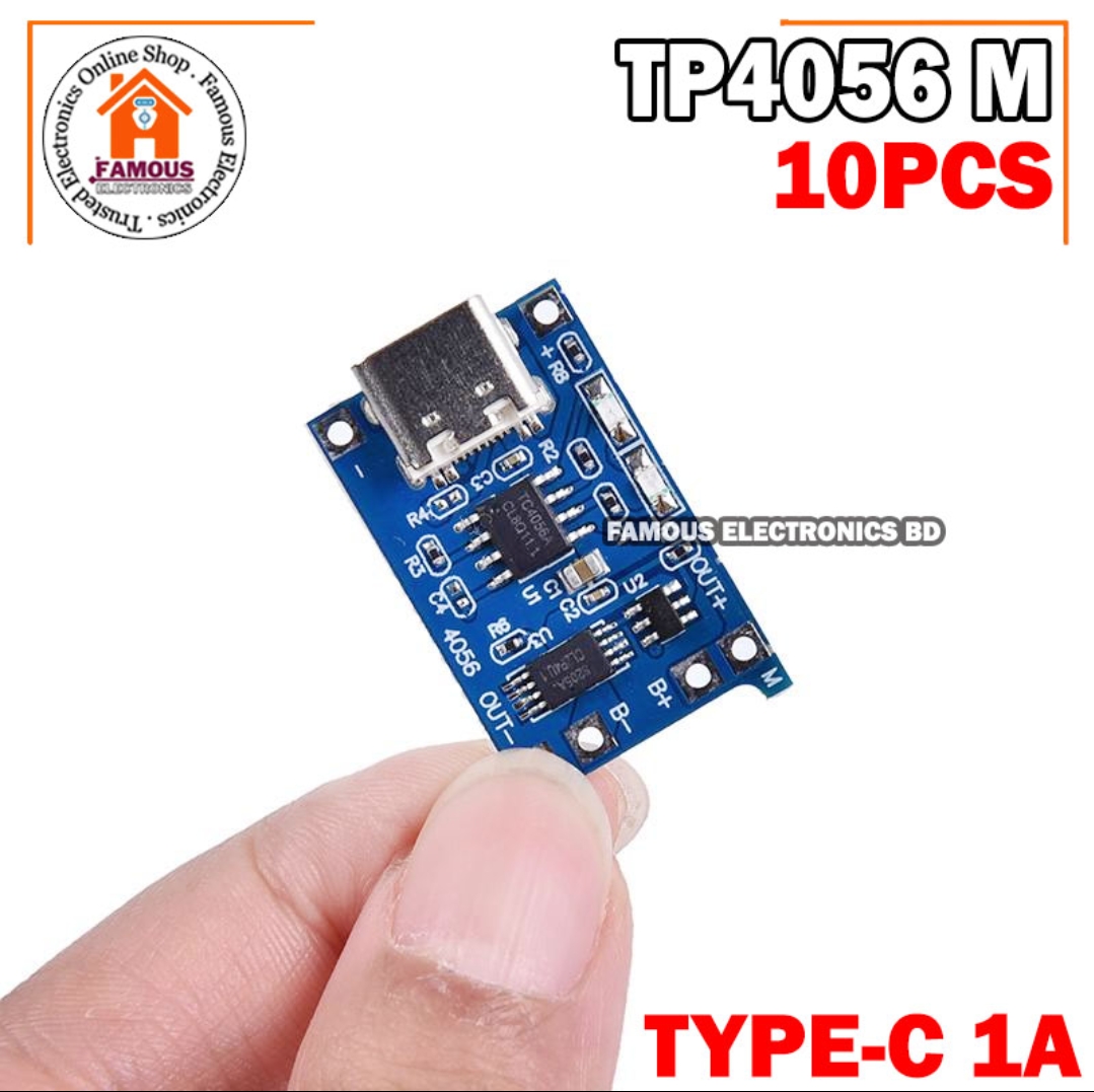 10PCS TP4056 Type-C USB 5V 1A 18650 Lithium Battery Charger Module Charging Board with Dual Protection Functions_img_5
