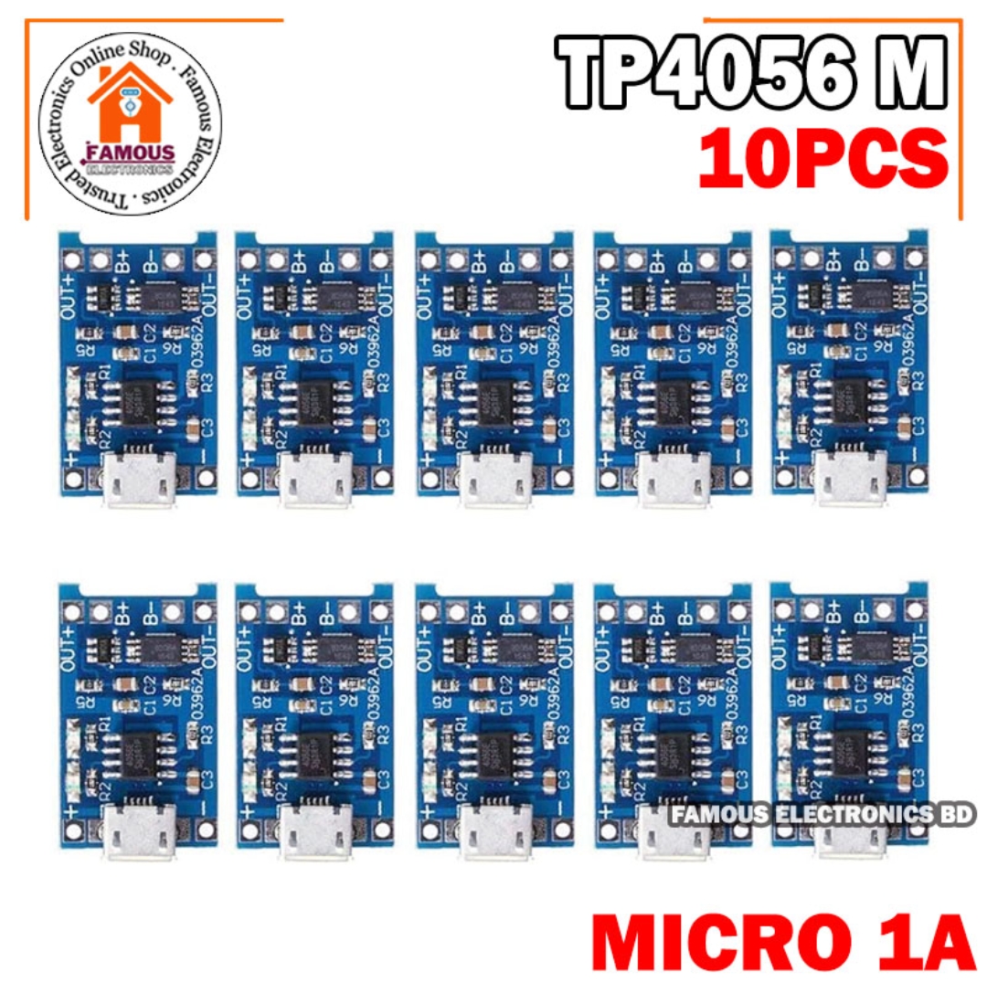 10PCS TP4056 Type-B USB 5V 1A 18650 Lithium Battery Charger Module Charging Board with Dual Protection Functions_img_6