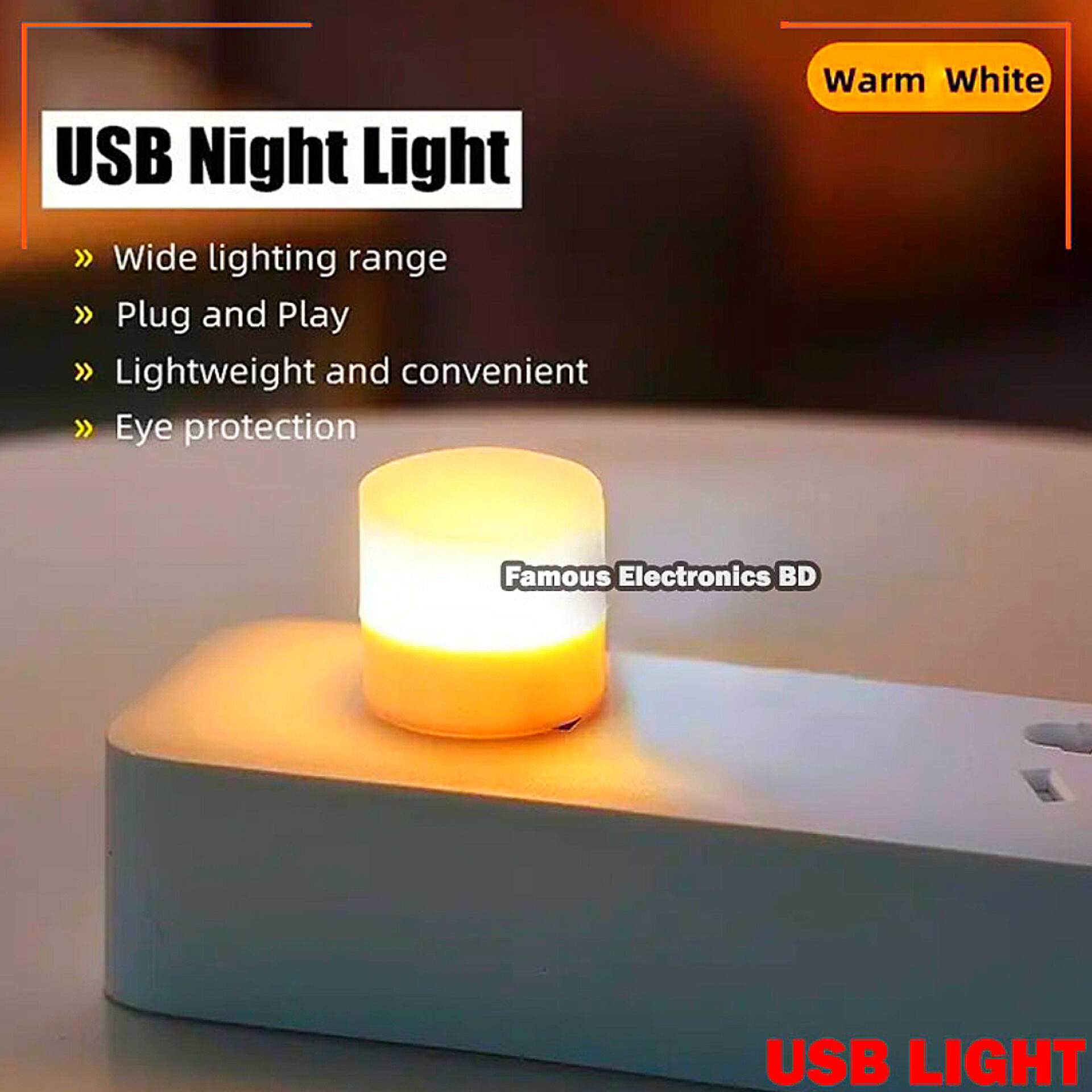 USB Night Light White/Warm Light Better Quality_img_7