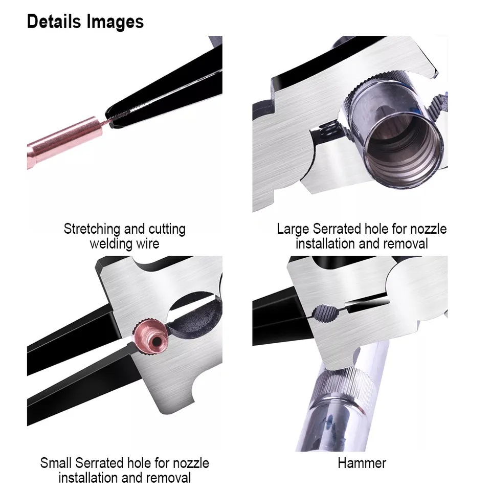 HARDEN 560528 MIG Welding Pliers 210mm, Anti-Rust Welding Pliers Tools for Professional Welding, Multi-Function Welding Tool; 560528_img_4