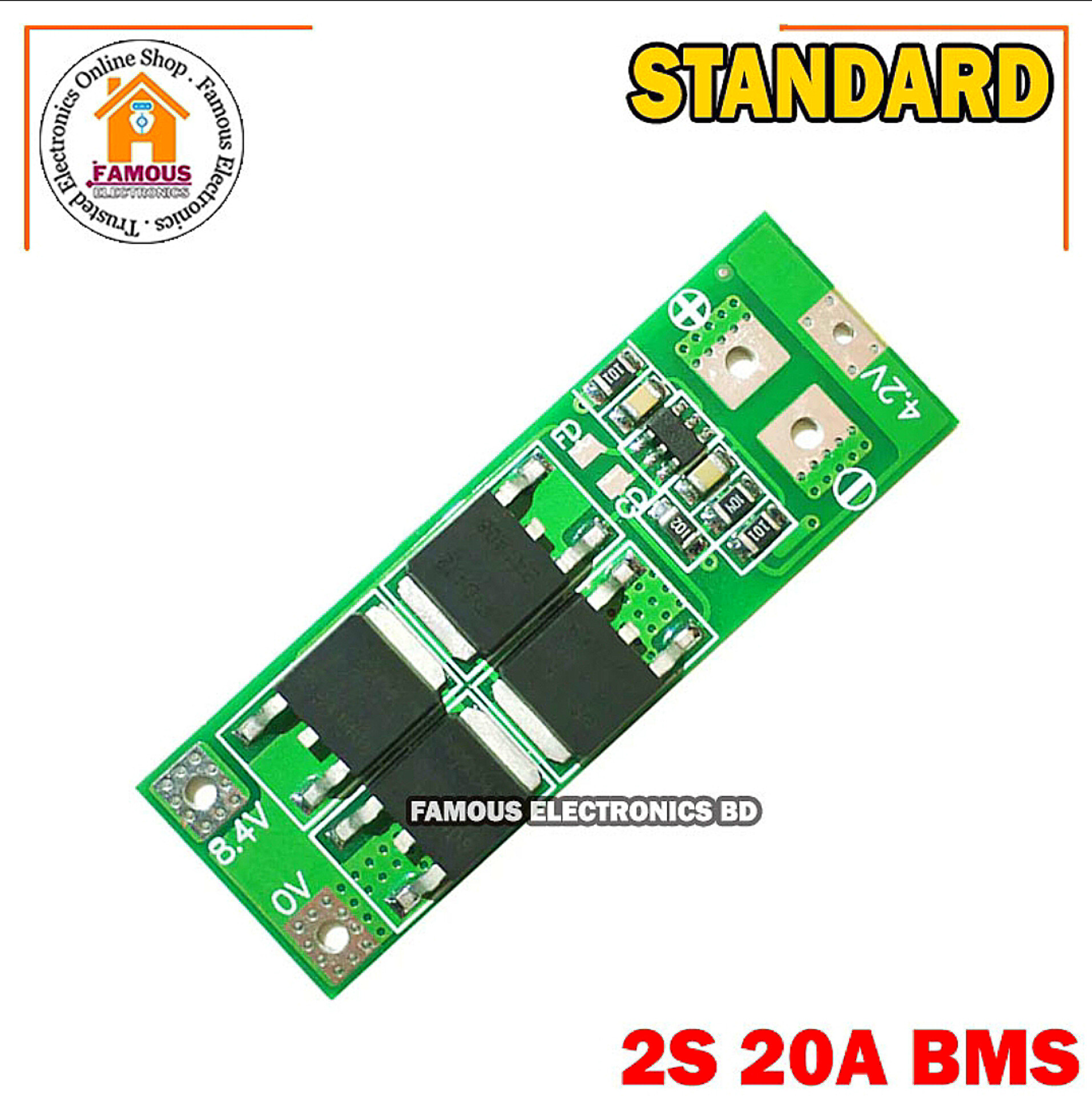 2S BMS 20A Circuit Module 8.4v Li-Ion Battery Protection Board-Standard_img_5
