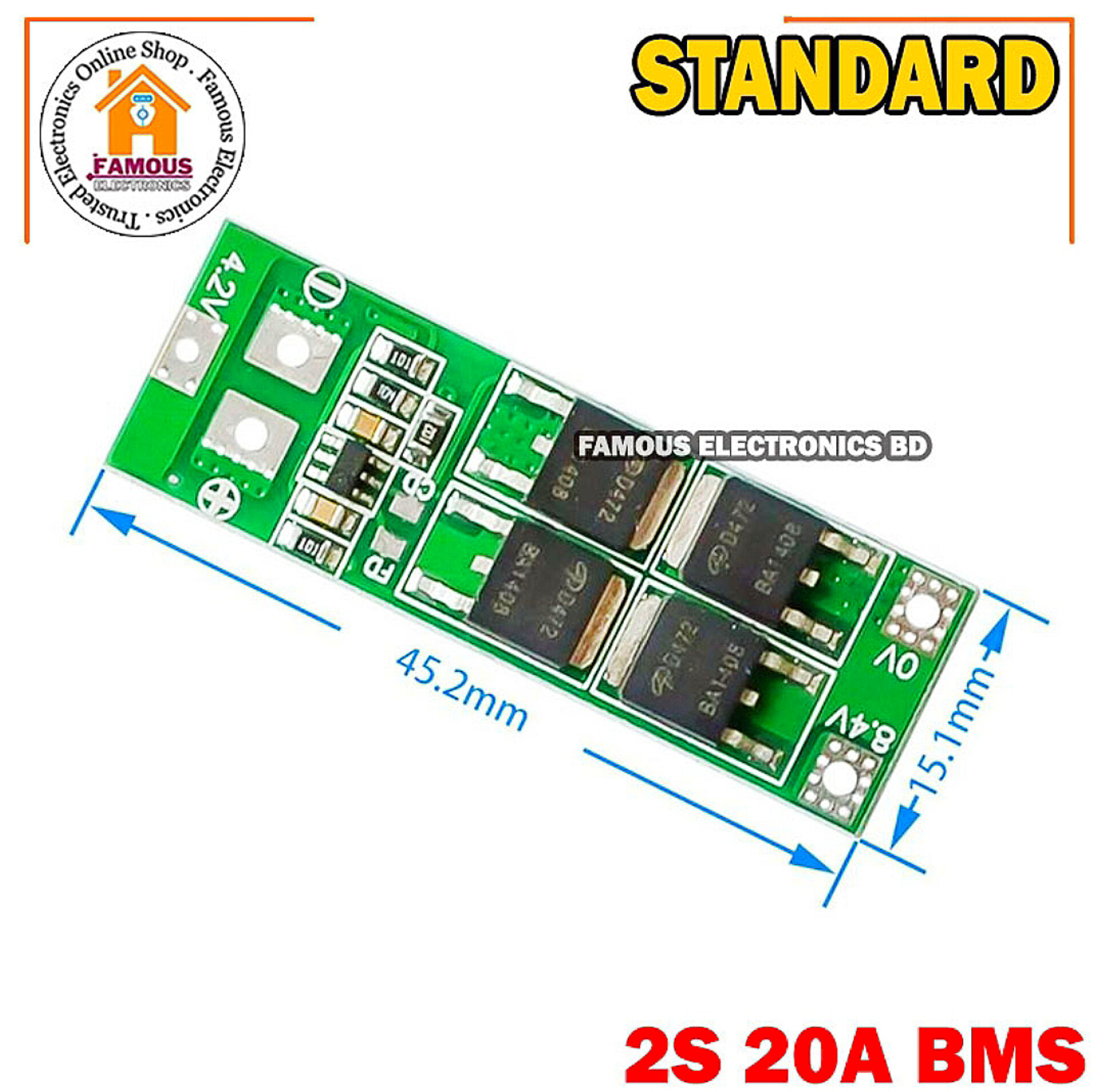 2S BMS 20A Circuit Module 8.4v Li-Ion Battery Protection Board-Standard_img_6